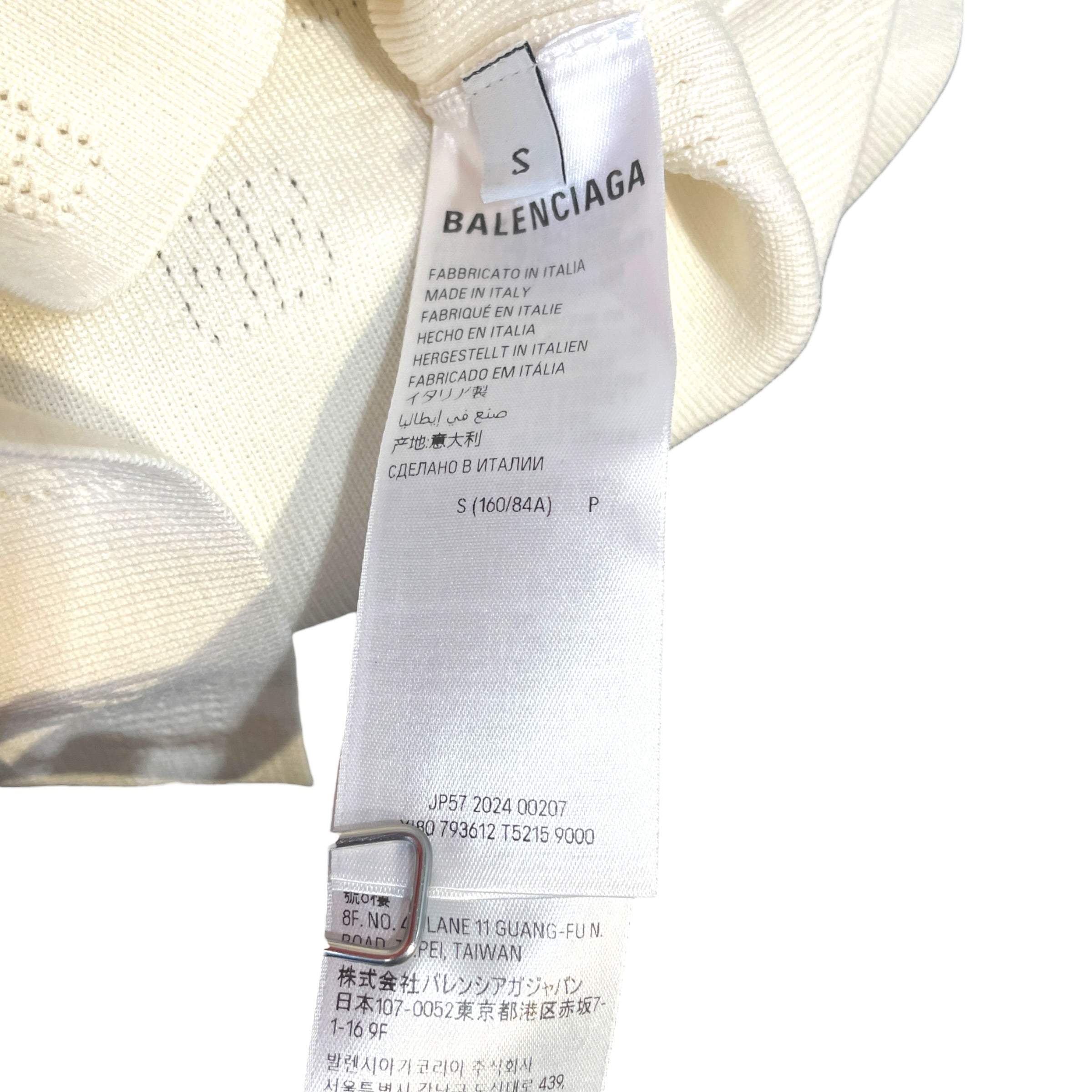 BALENCIAGA/T-Shirt/S/Monogram/Cotton/WHT/Monogram Tshirt view 4