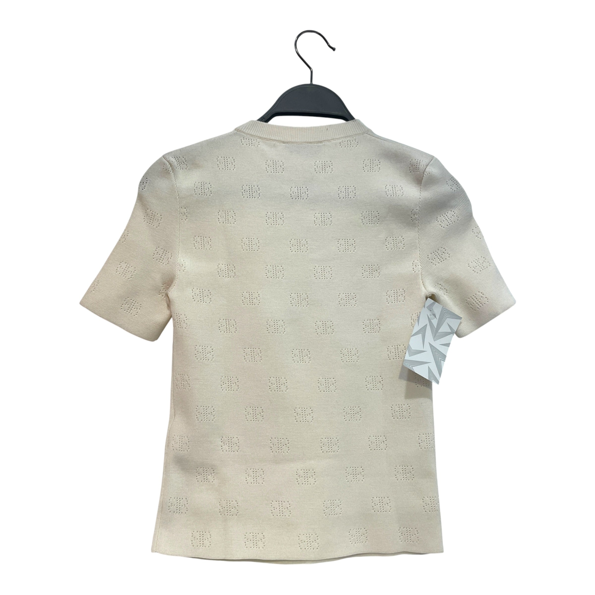 BALENCIAGA/T-Shirt/S/Monogram/Cotton/WHT/Monogram Tshirt view 2