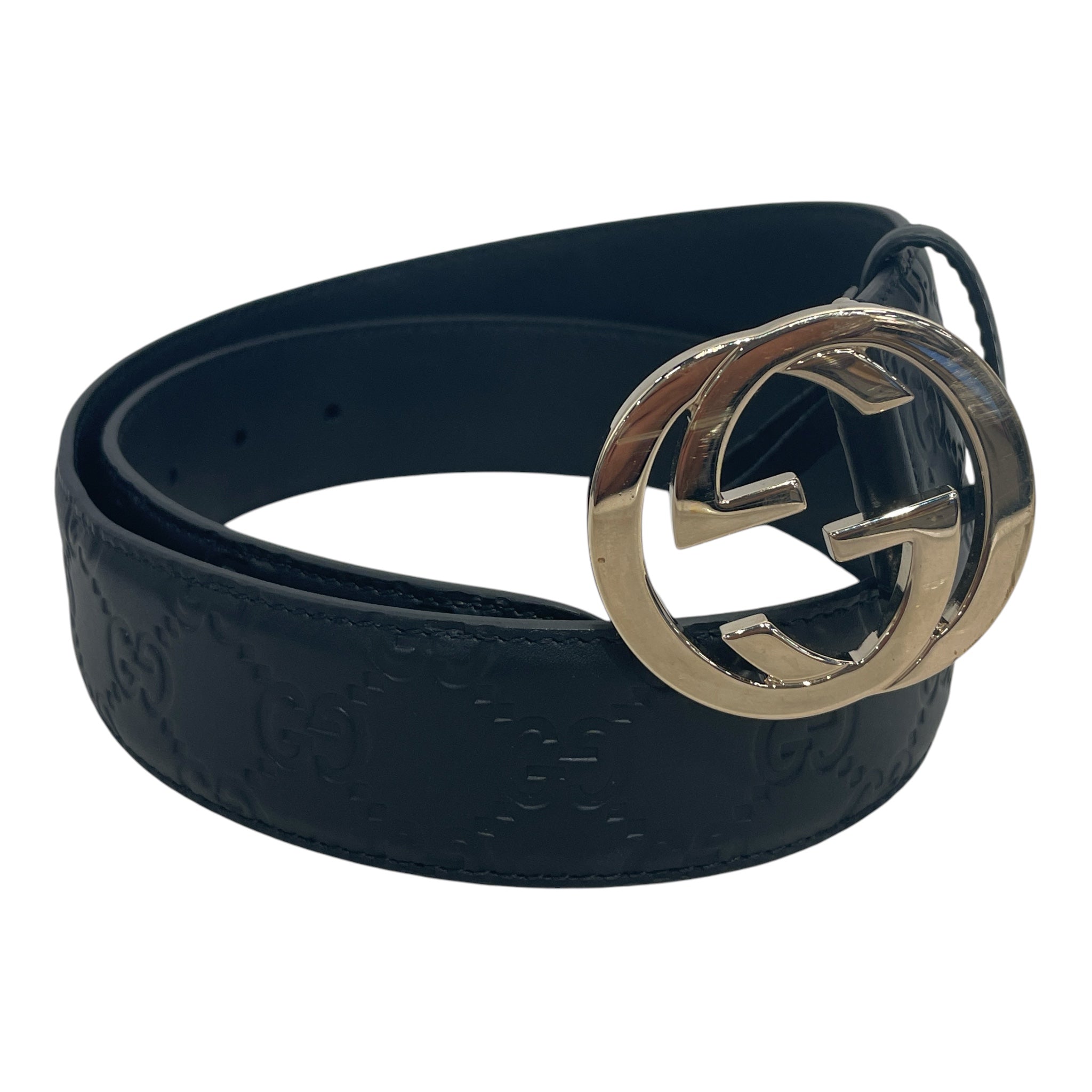 GUCCI/Belt/Monogram/Leather/BLK/M's/MONOGRAM BELT view 1