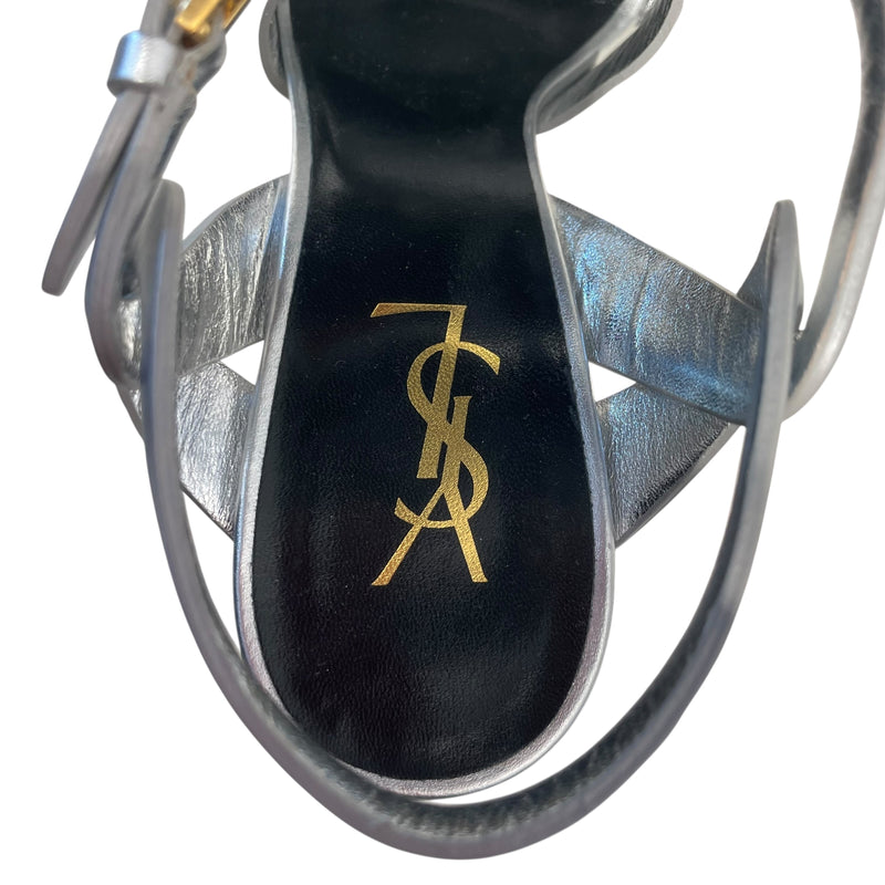 SAINT LAURENT/Heels/EU 41/Leather/SLV/tribute