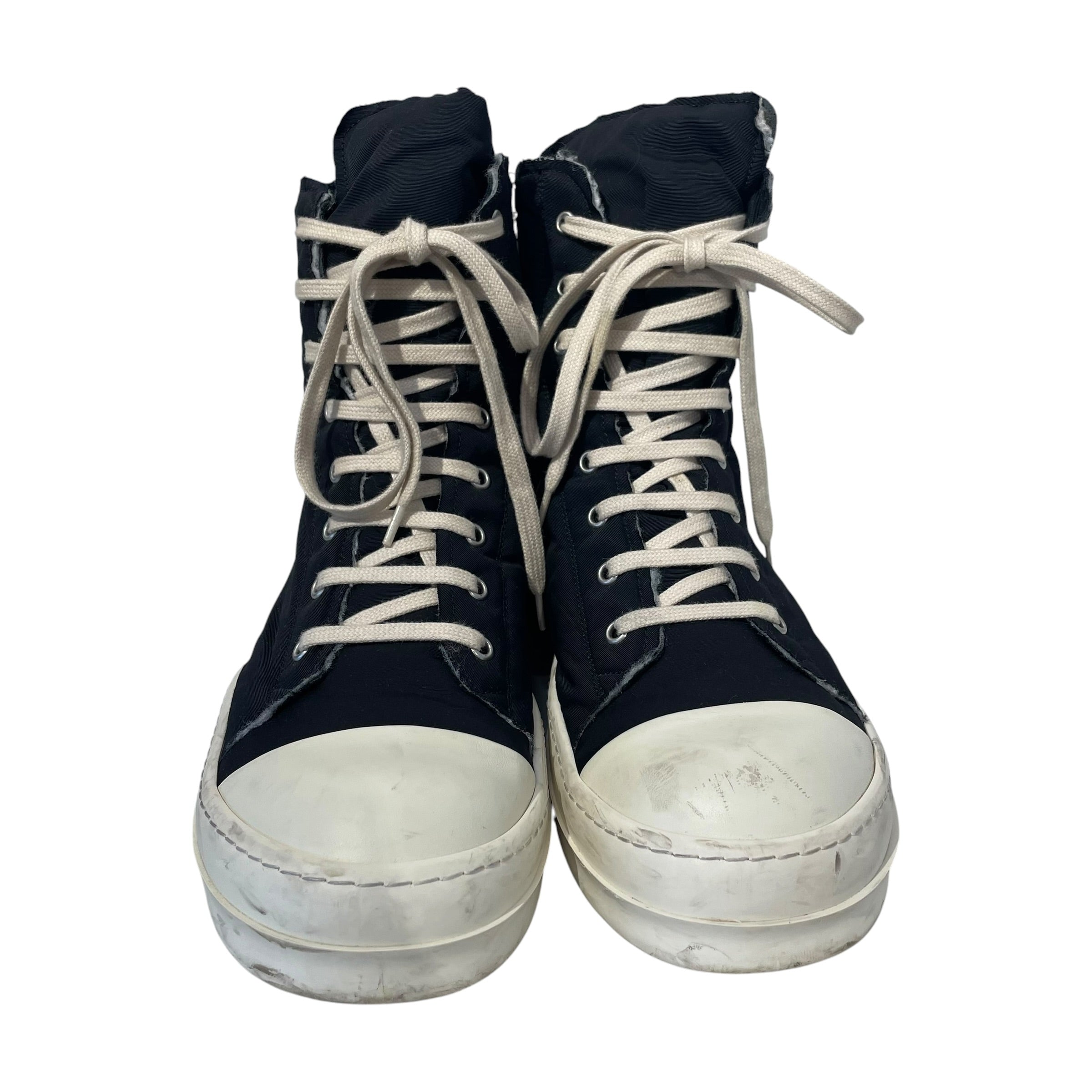 RICK OWENS DRKSHDW/Hi-Sneakers/US 10/Cotton/BLK/ view 3