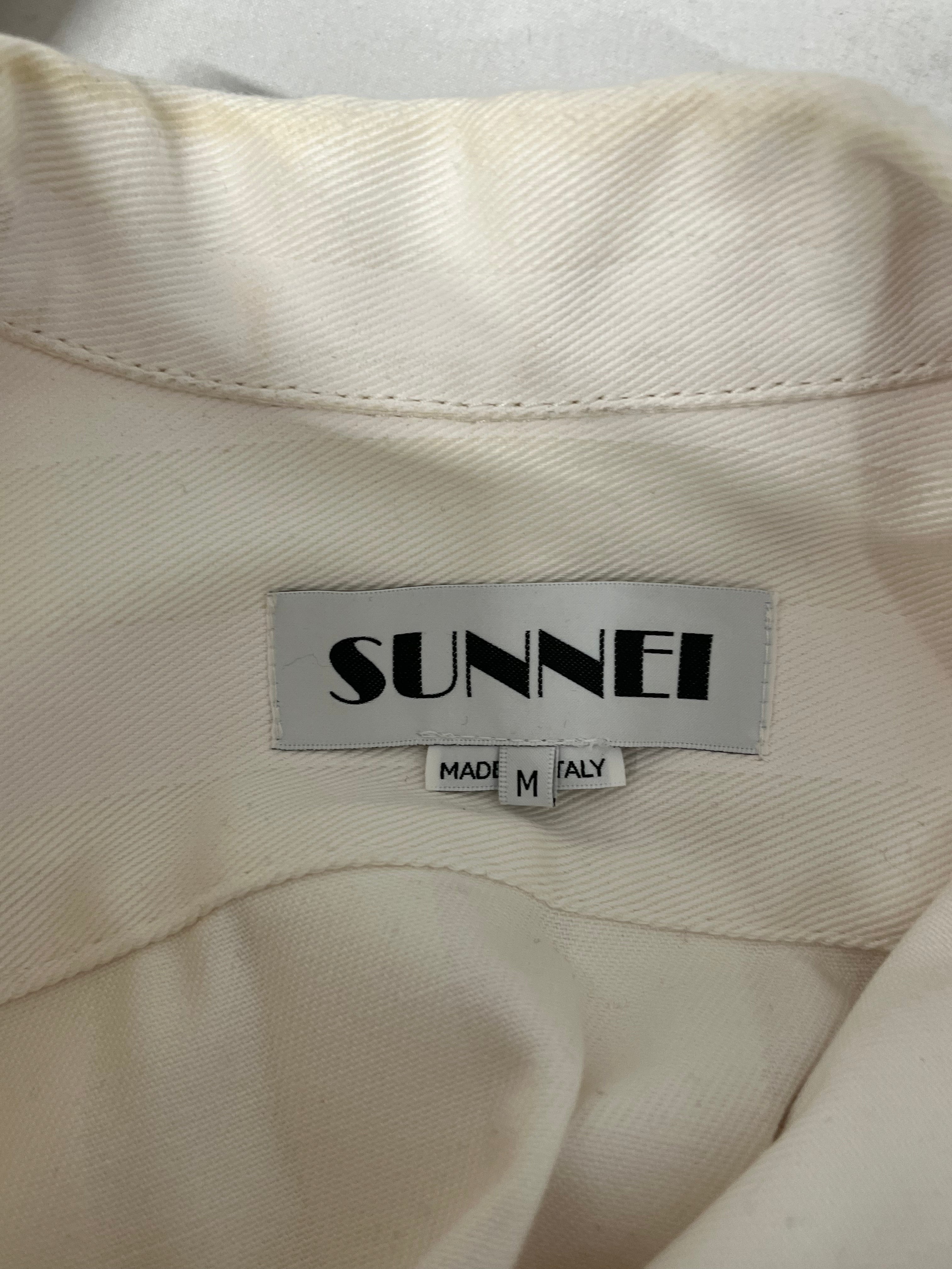 SUNNEI/Denim Jkt/M/Cotton/WHT/Stripe/SHIRT / JACKET VERTICAL STRIPE view 3