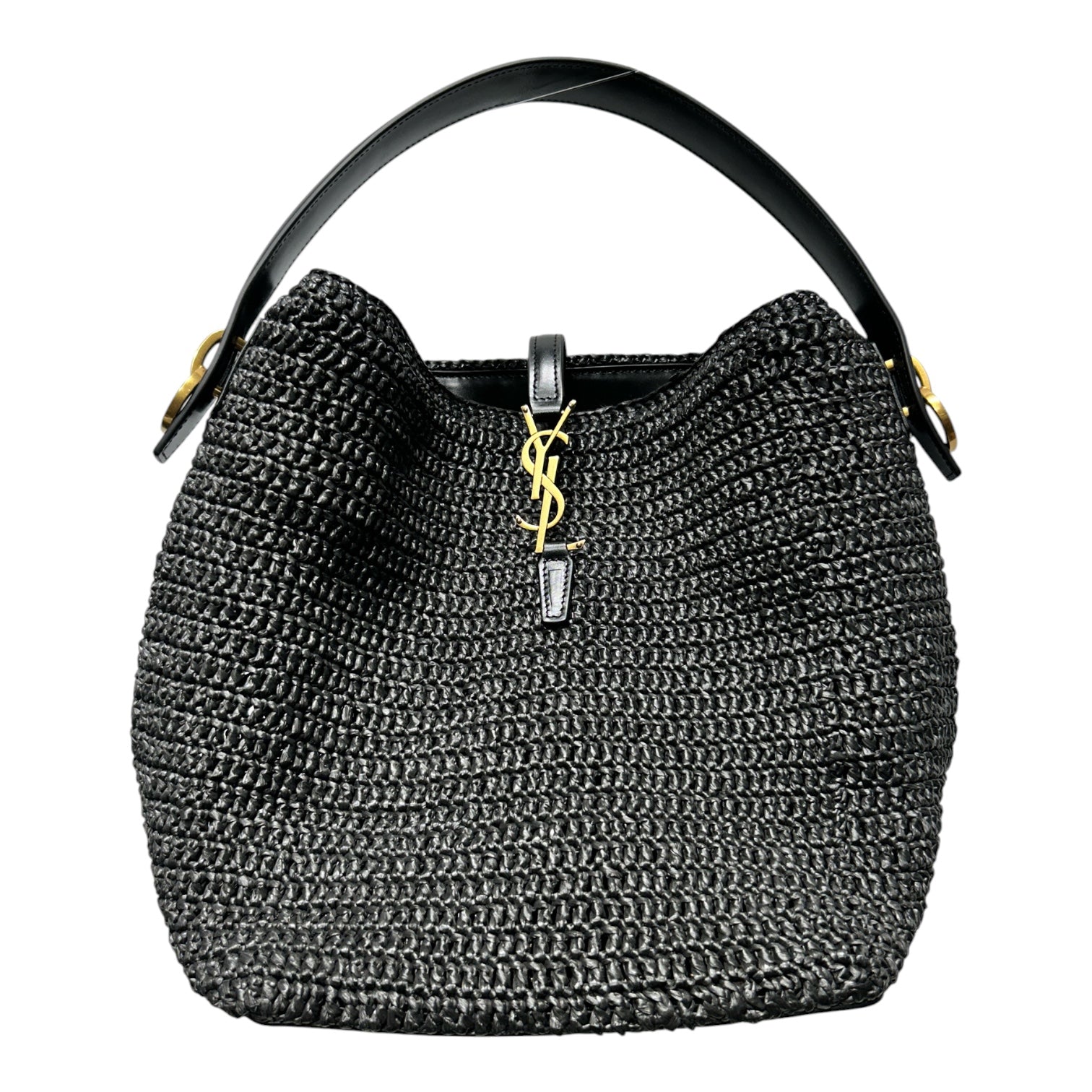 SAINT LAURENT/Hand Bag/BLK/le 37 raffia bucket view 1