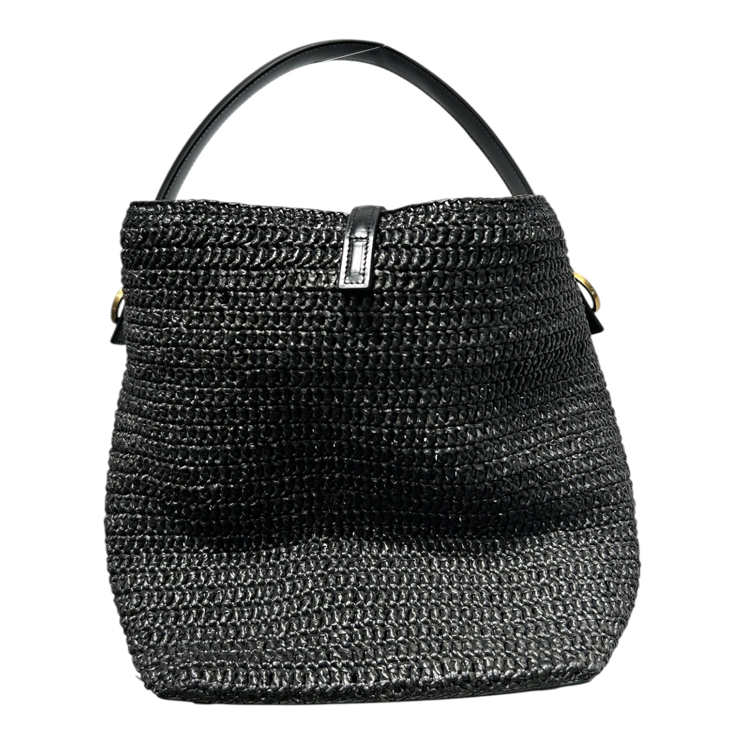 SAINT LAURENT/Hand Bag/BLK/le 37 raffia bucket view 2