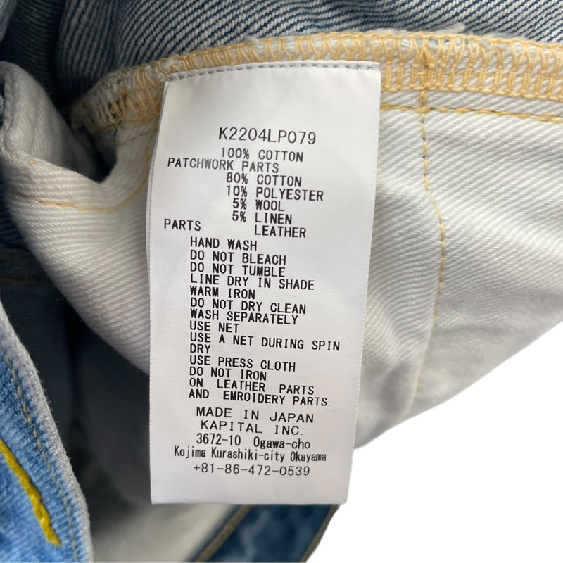 KAPITAL/Straight Pants/34/Denim/IDG/All Over Print/14 OZ CRAZY EL PASO