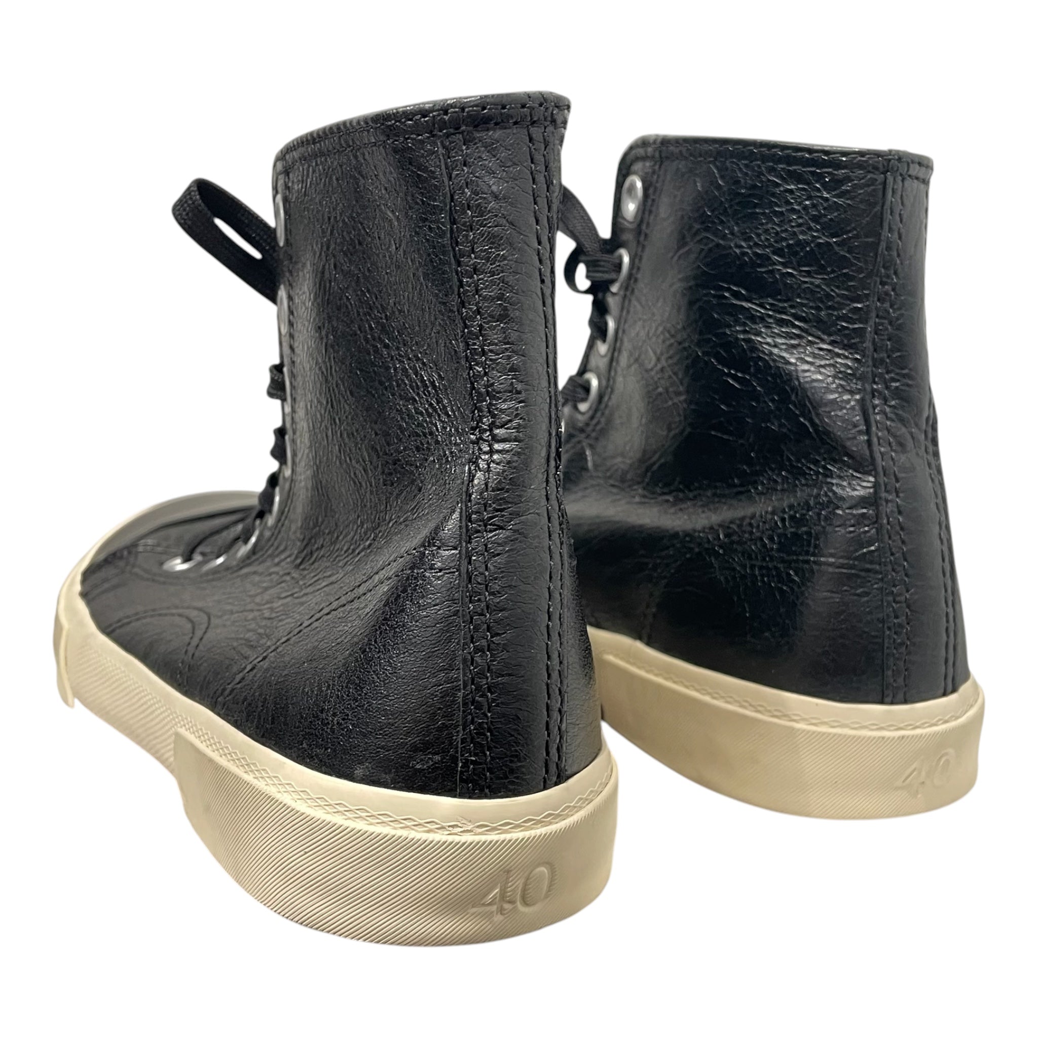 BALENCIAGA/Hi-Sneakers/US 7/Leather/BLK/PARIS HIGH-TOP view 2