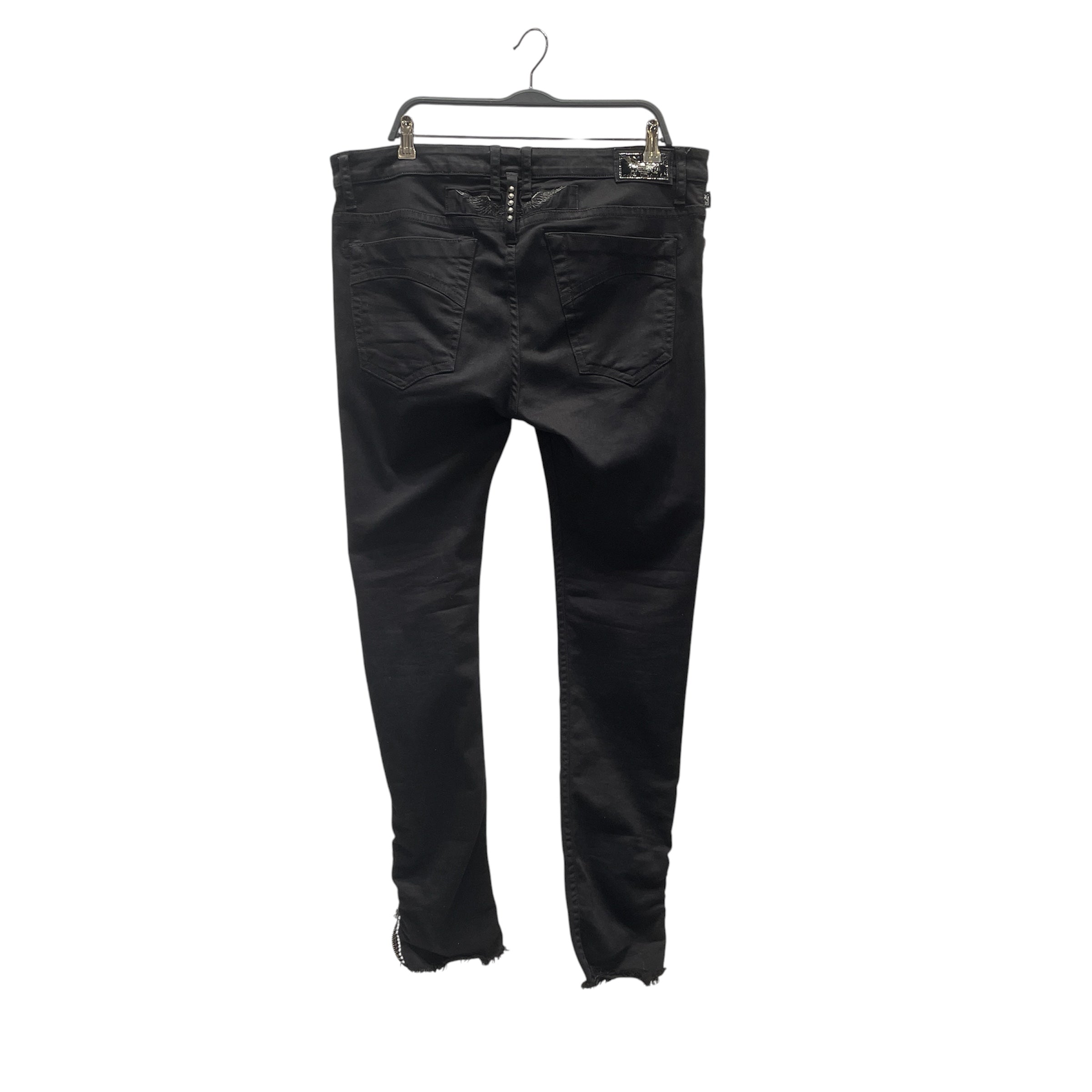 ROBIN'S JEAN/Skinny Pants/38/Denim/BLK/zip leg opening view 2