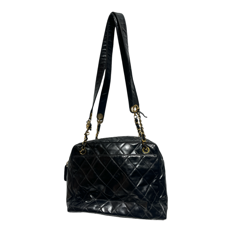 CHANEL/Hand Bag/Leather/BLK/