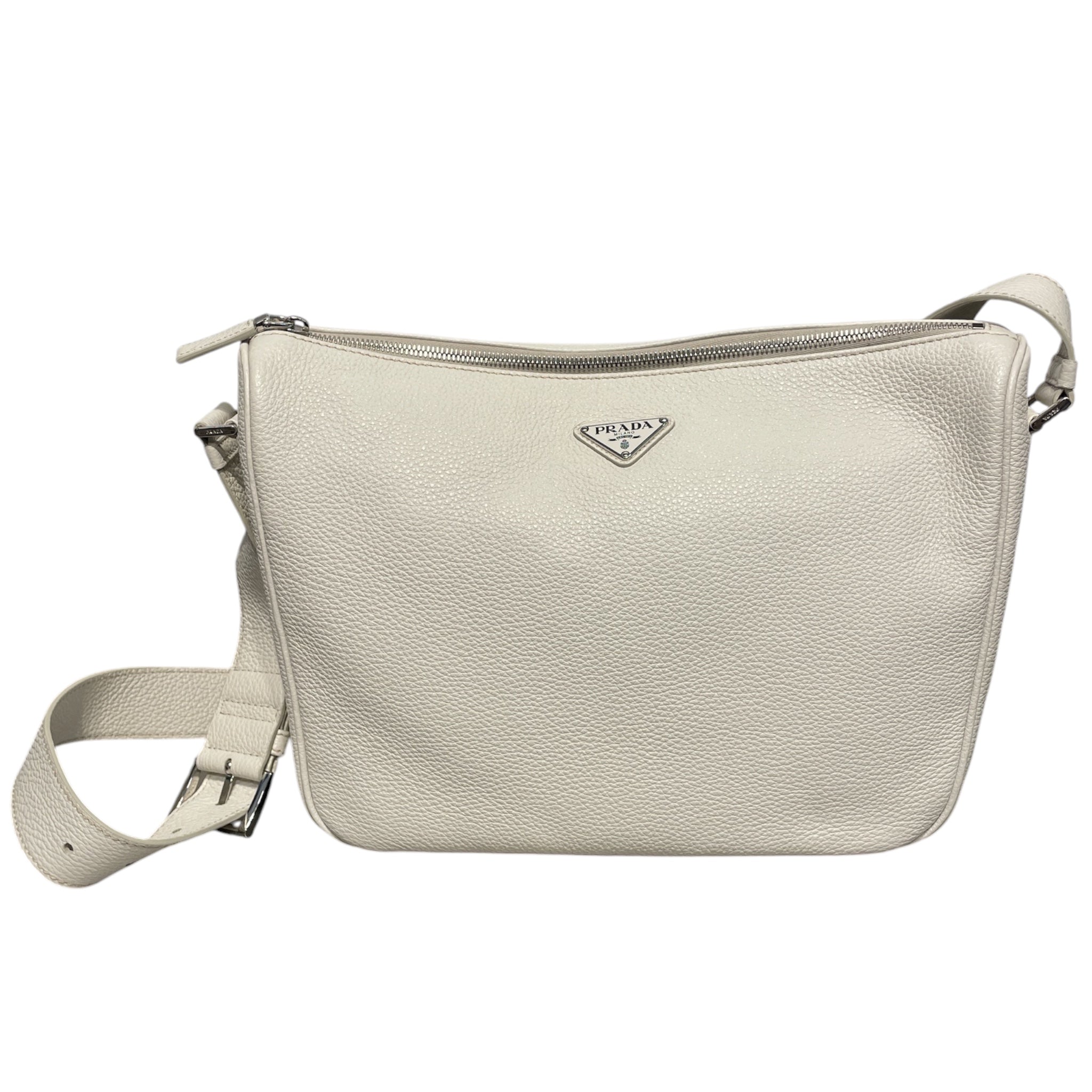 PRADA/Tote Bag/Leather/WHT/WHITE LOGO view 1