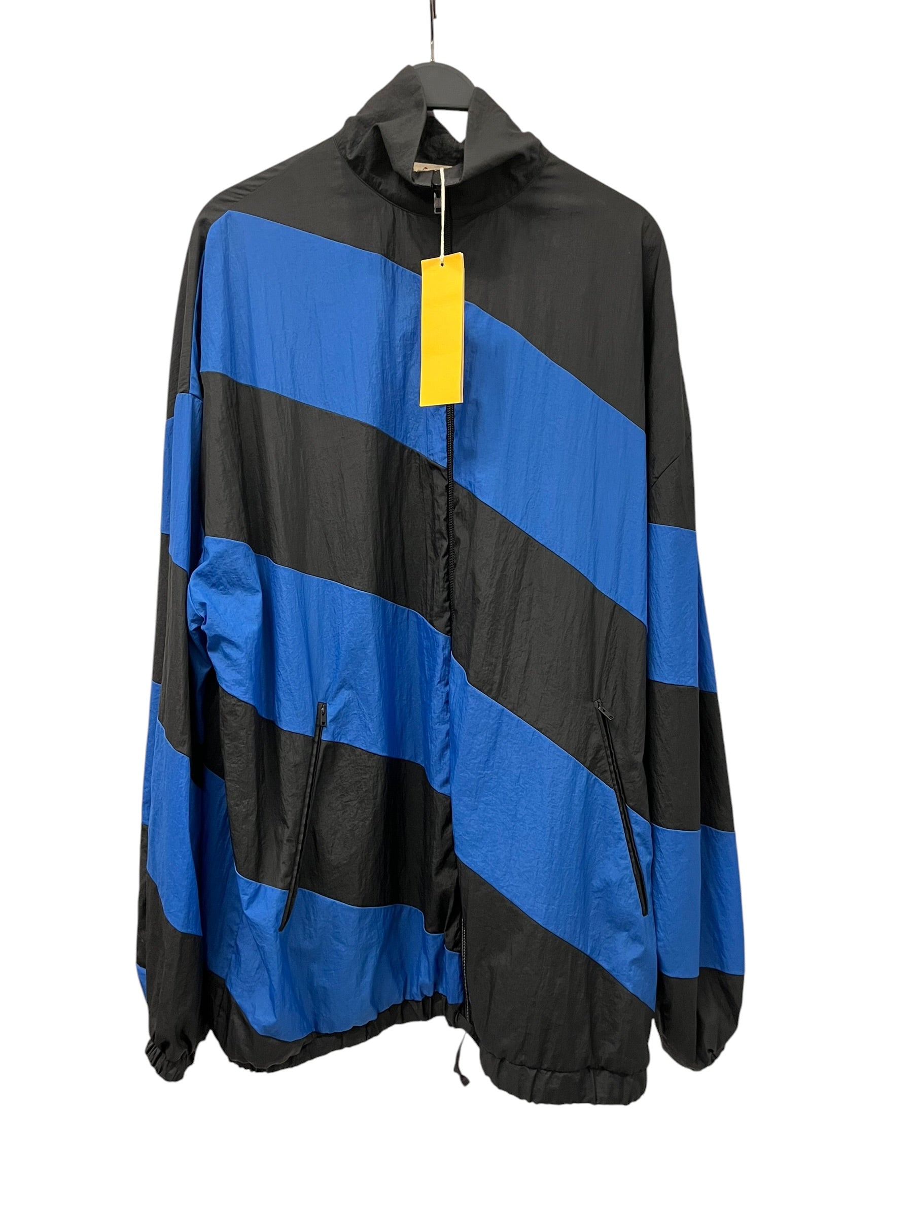 MARNI/Track Jkt/48/Stripe/Nylon/BLU/Oversize/ BLACK/BLUE/COLLAR LOGO view 1