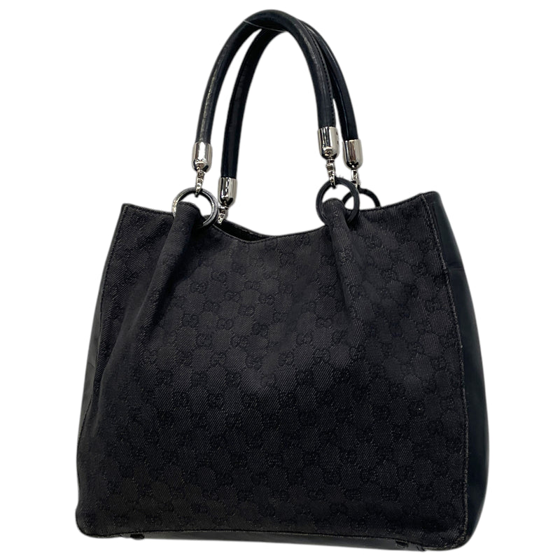 GUCCI/Hand Bag/Monogram/BLK/tote, silver hardware