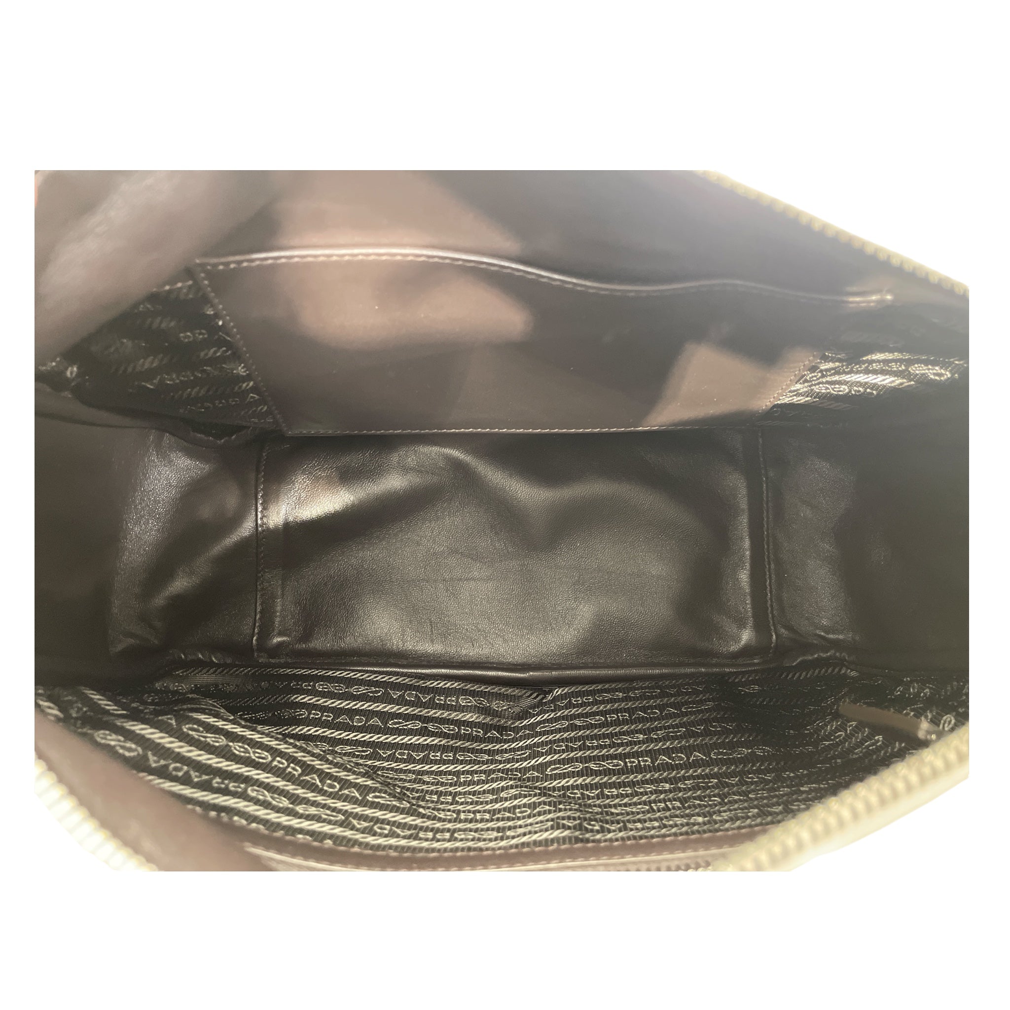 PRADA/Tote Bag/Leather/WHT/WHITE LOGO view 4