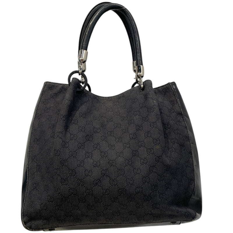 GUCCI/Hand Bag/Monogram/BLK/tote, silver hardware