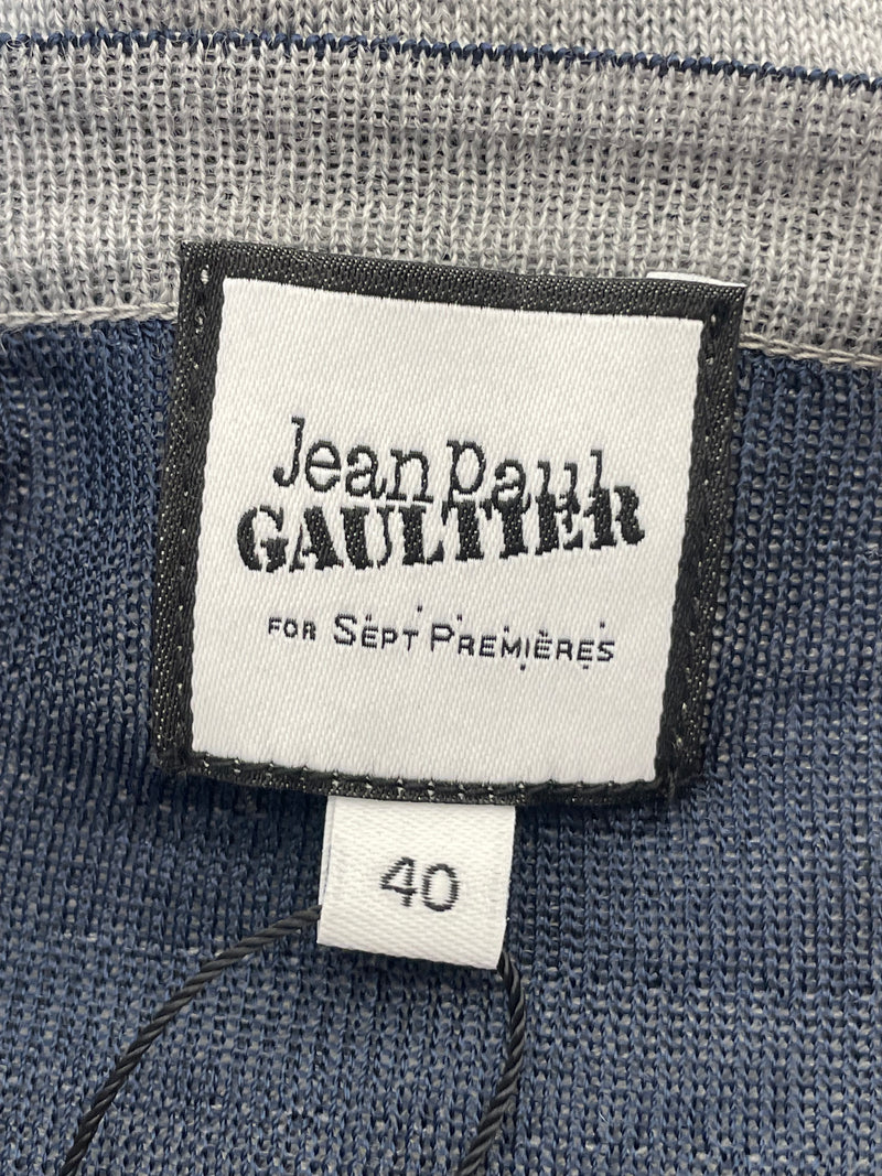 Jean Paul Gaultier/LS Cut & Sew/34/Cotton/GRY/