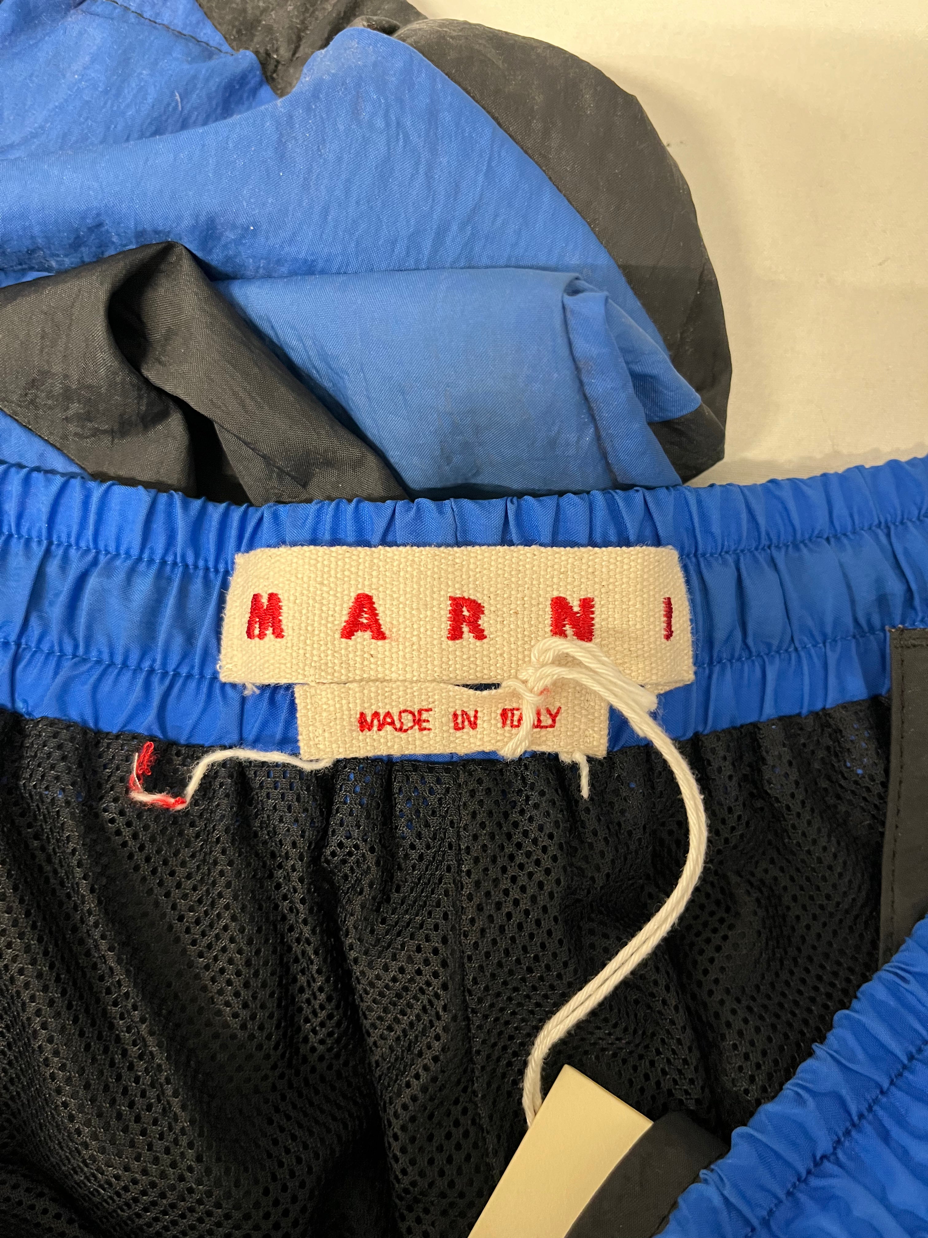 MARNI/Pants/46/Nylon/BLU/Stripe/BLACK/BLUE TRACK PANTS view 3