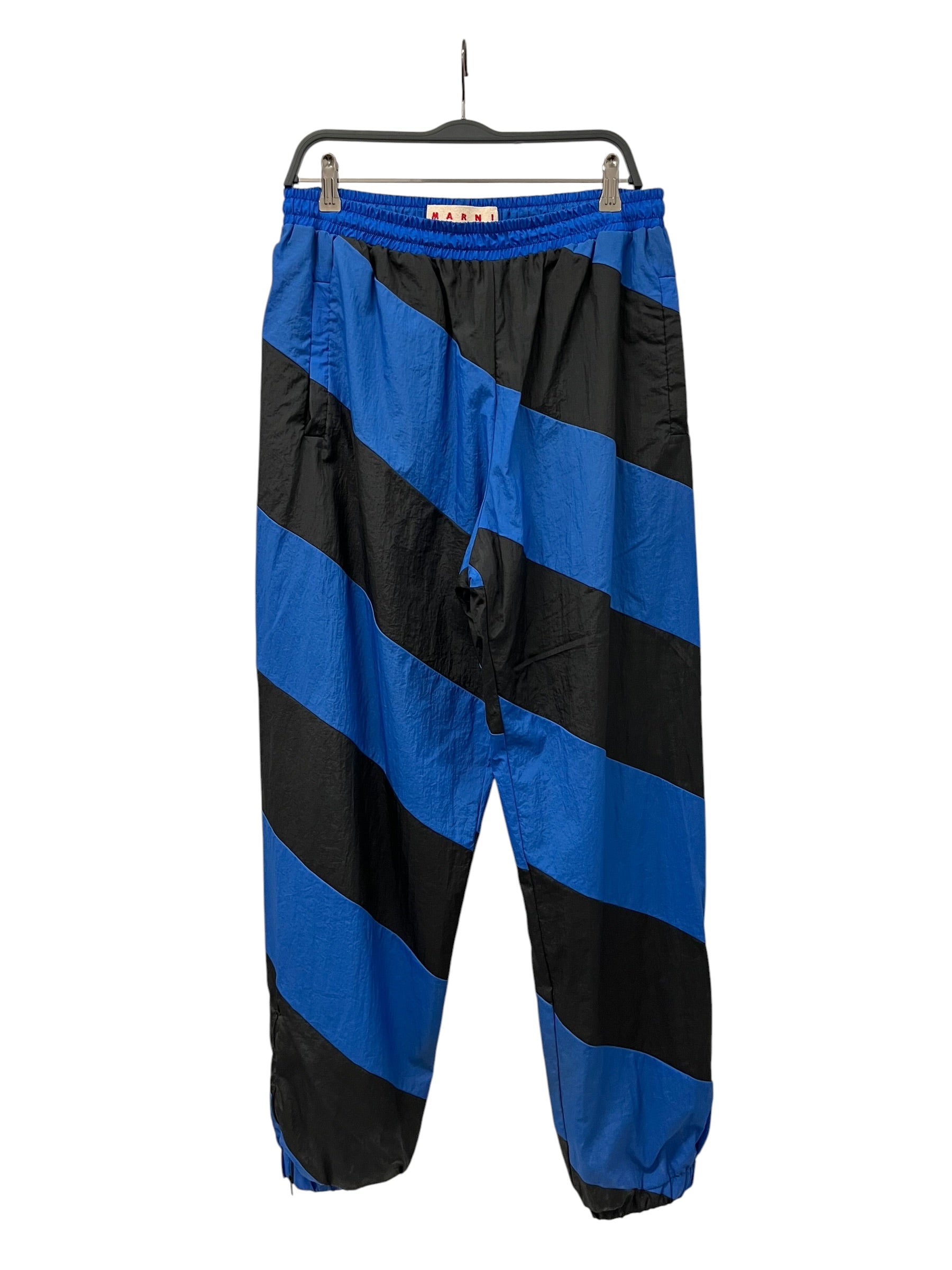 MARNI/Pants/46/Nylon/BLU/Stripe/BLACK/BLUE TRACK PANTS view 1