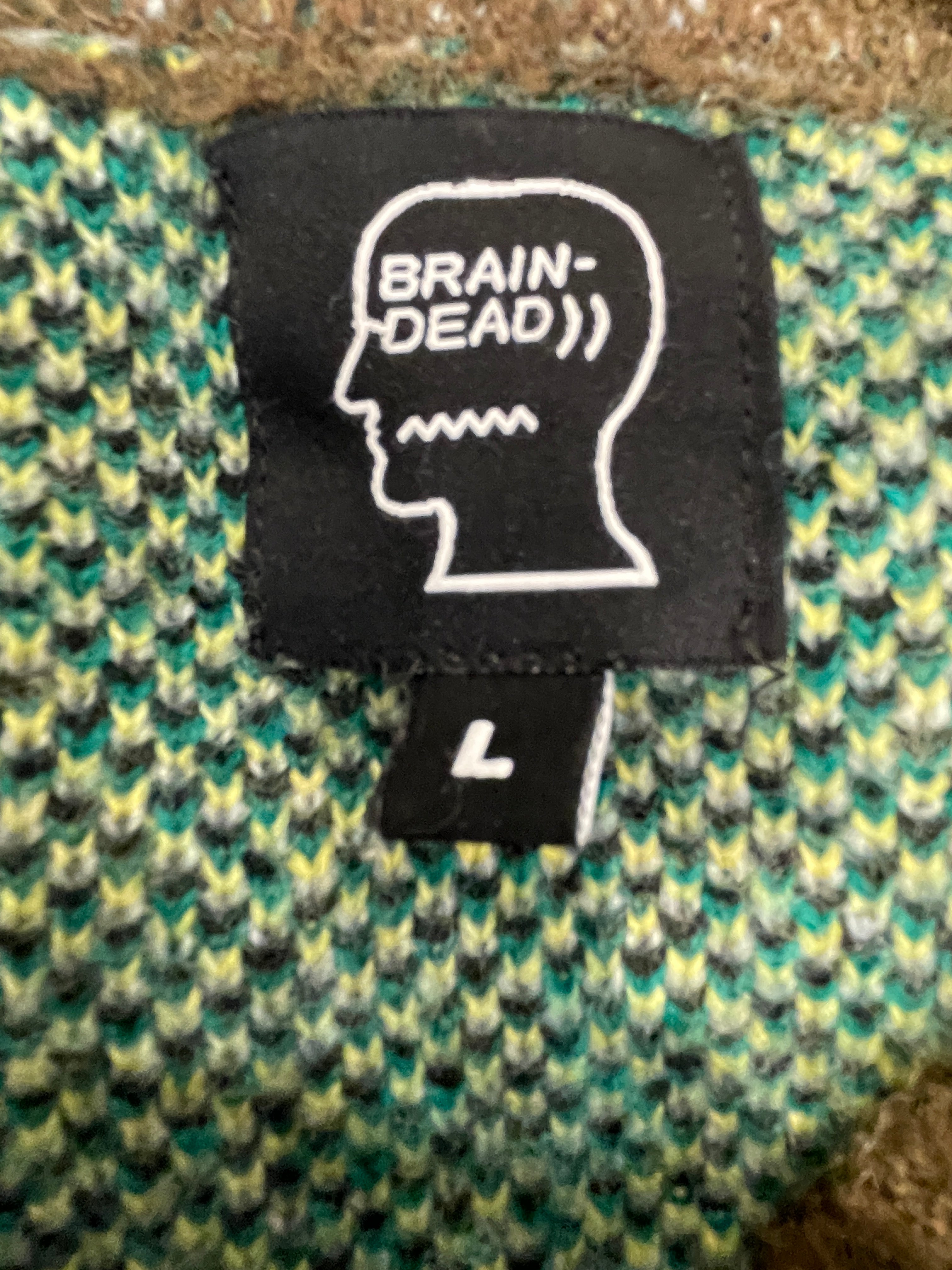 Brain Dead/Heavy Sweater/L/Cotton/SLV/mondo knit view 3