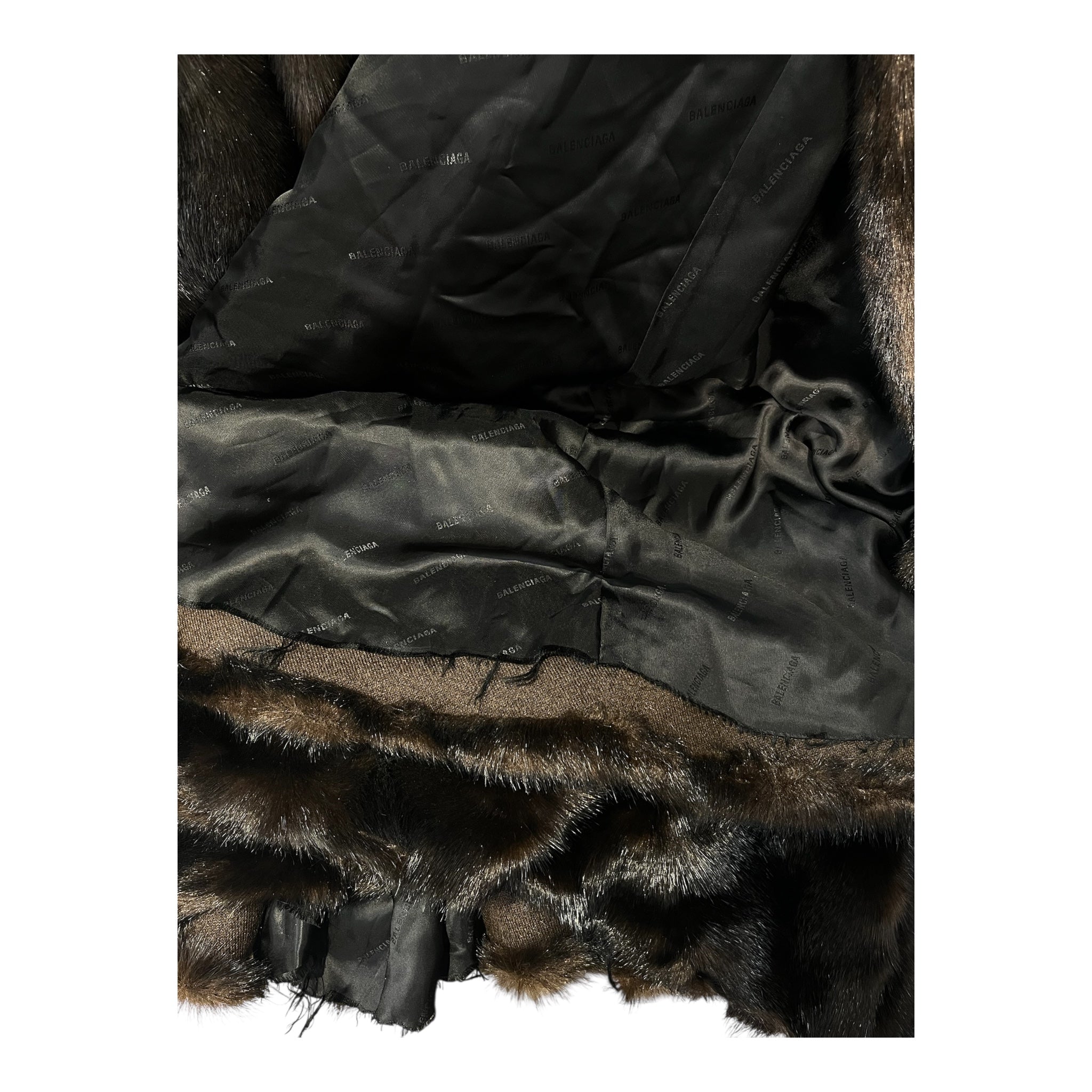 BALENCIAGA/Coat/38/Fake Fur/BRW/DISSTRESSED BOTTOM view 6