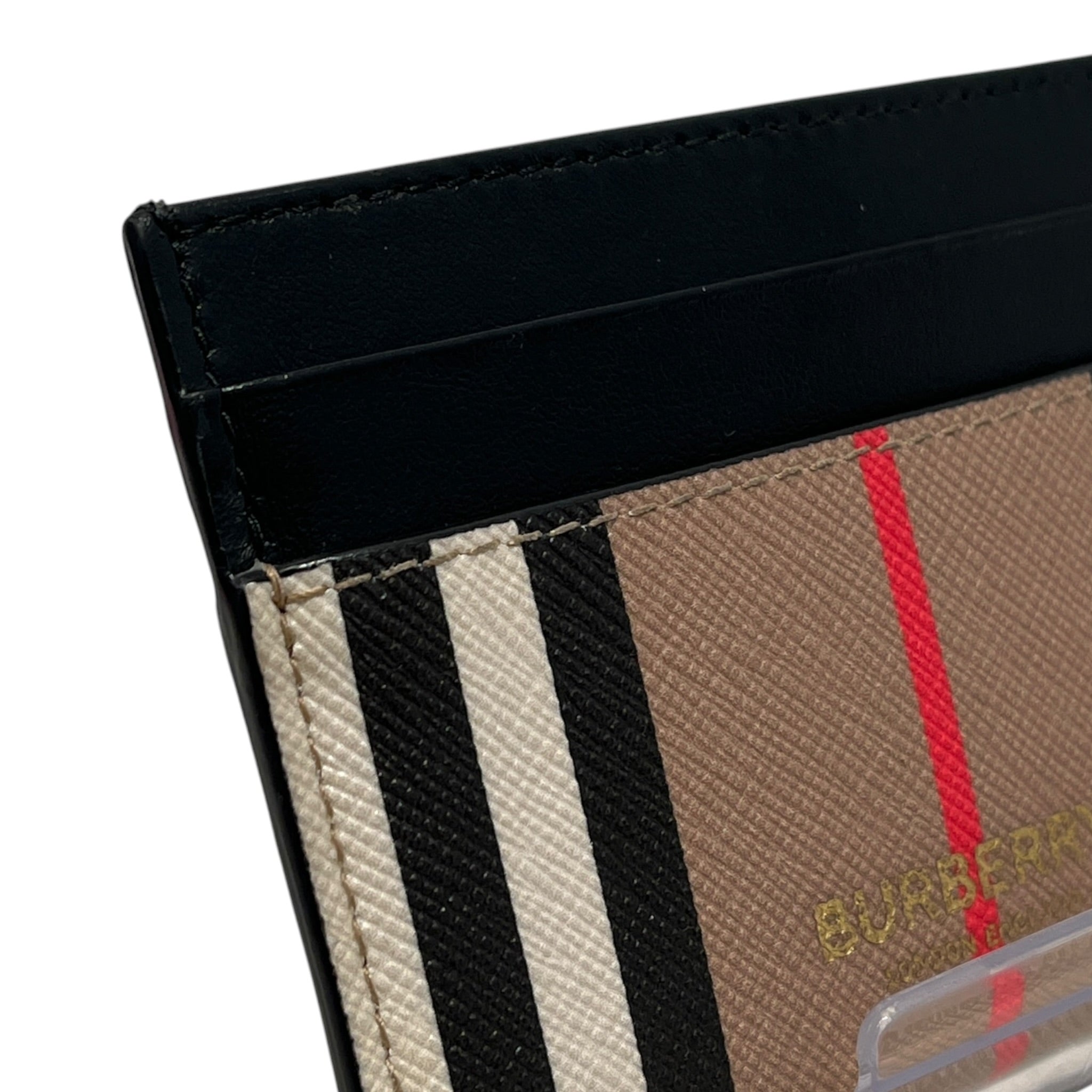BURBERRY/Wallet/Stripe/Leather/BEG/M's/card holder view 6