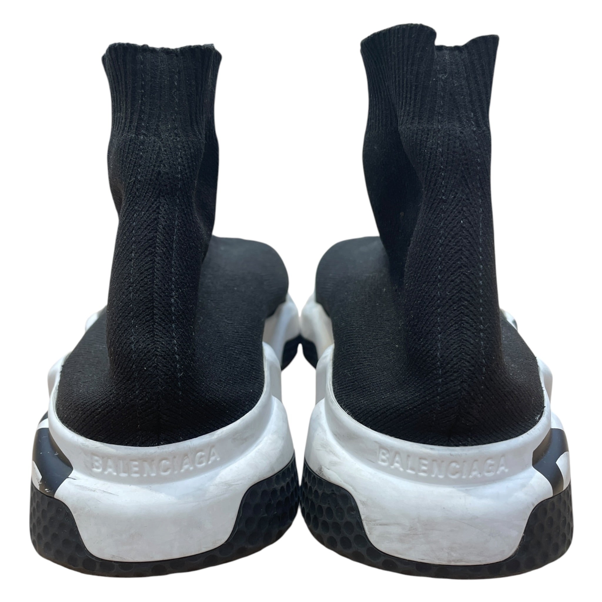 BALENCIAGA/Hi-Sneakers/US 11/BLK/speed graffiti trainers b&w view 3
