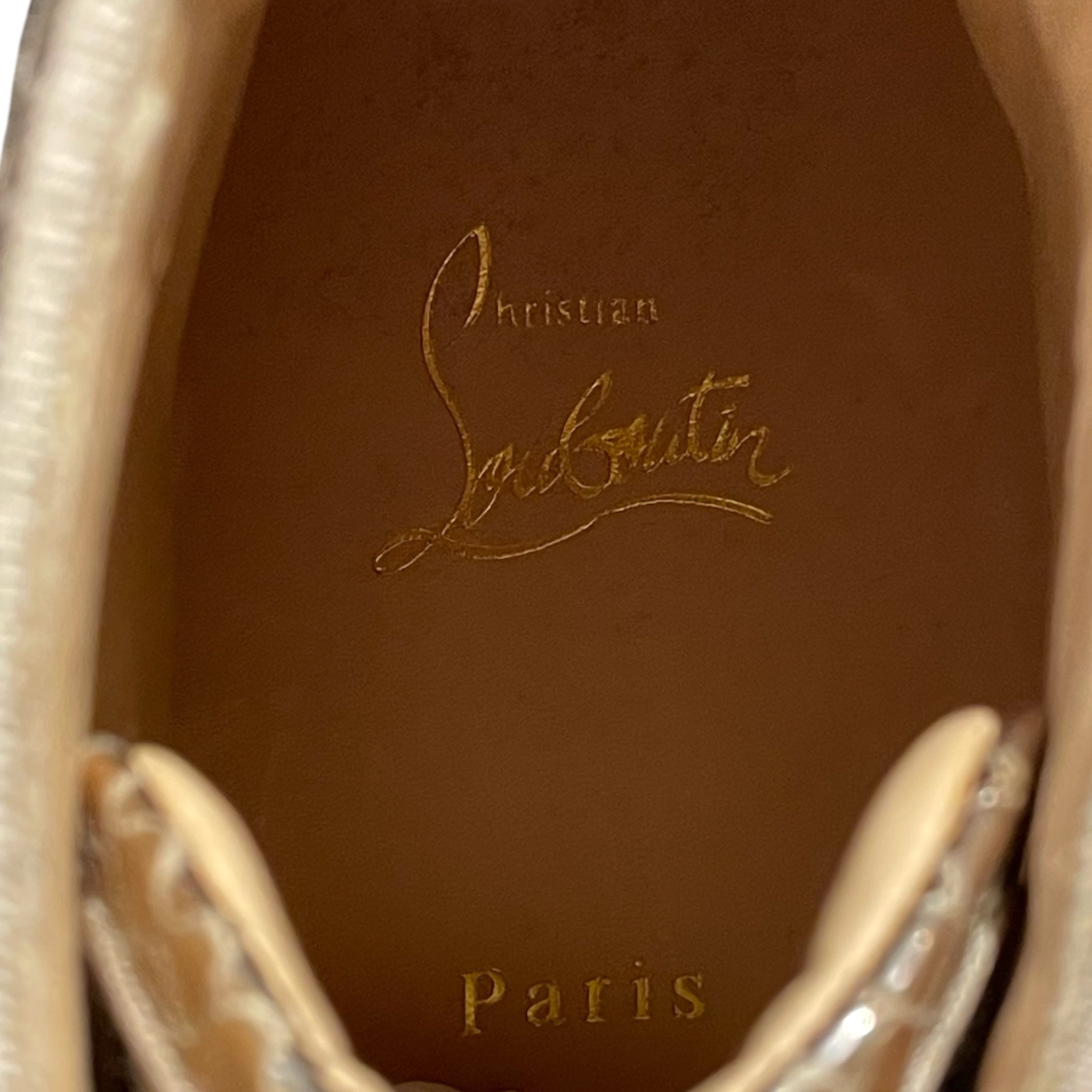 Christian Louboutin/Hi-Sneakers/EU 41.5/CRM/gold spiked high tops view 3