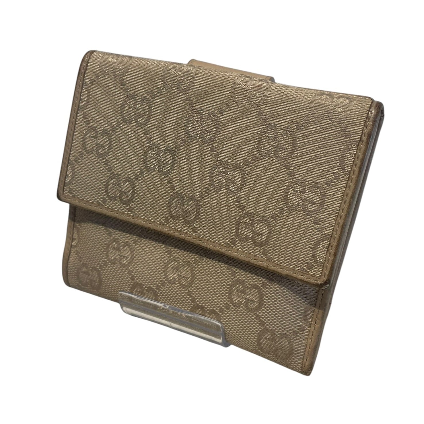 GUCCI/Wallet/Monogram/Nylon/BEG/Compact Bifold Wallet view 1