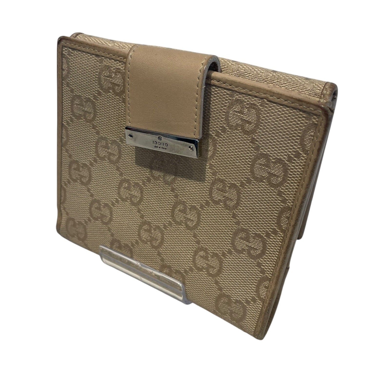 GUCCI/Wallet/Monogram/Nylon/BEG/Compact Bifold Wallet view 2