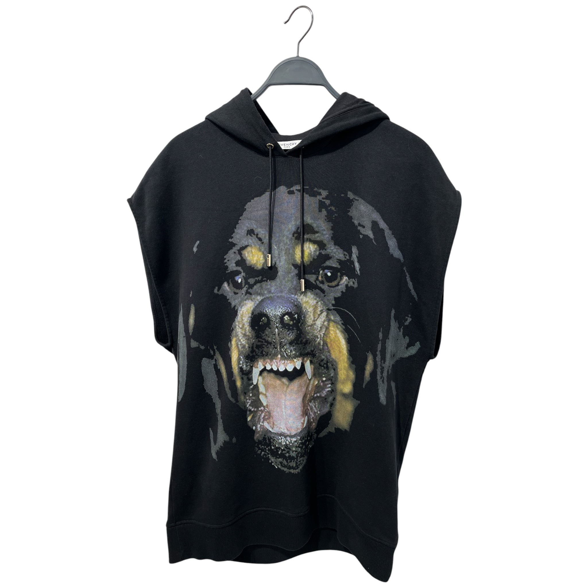 GIVENCHY/Vest/S/Graphic/Cotton/BLK/ROTTWEILER HOODIE VEST view 1