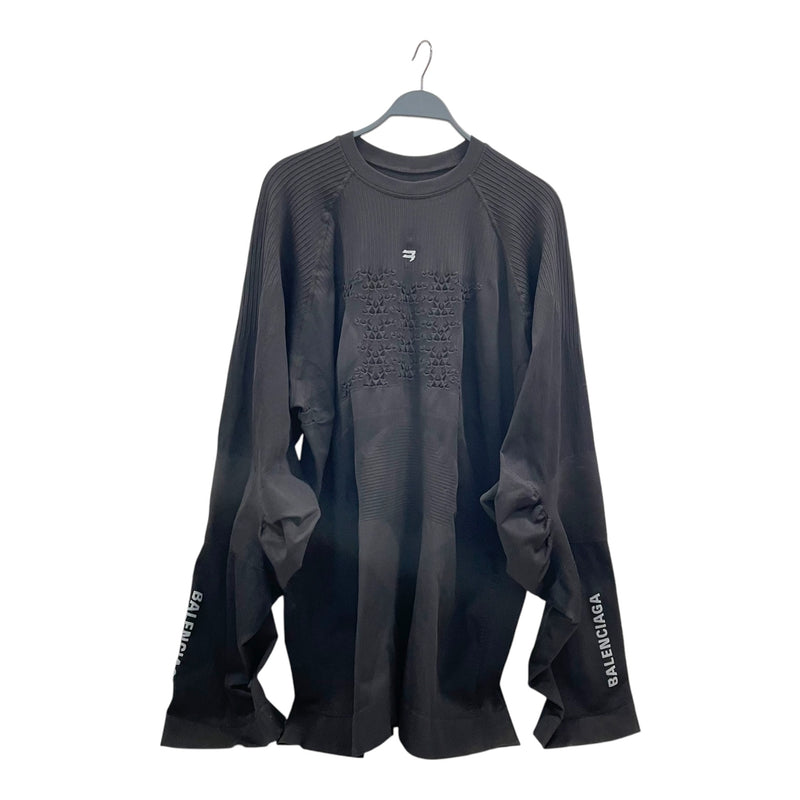 BALENCIAGA/LS T-Shirt/S/Polyester/BLK/