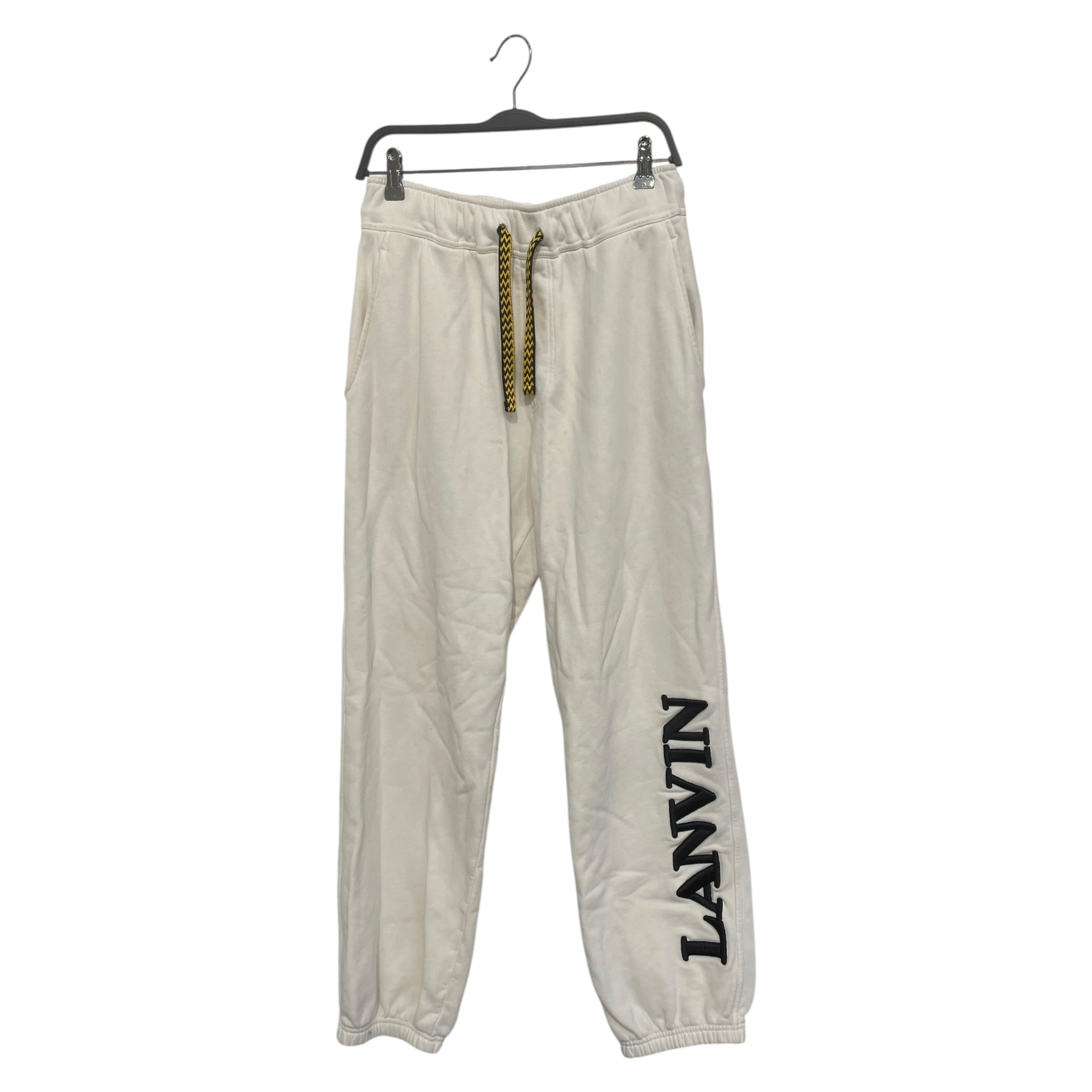 LANVIN/Pants/S/Cotton/WHT/logo-embroidered sweatpants view 1