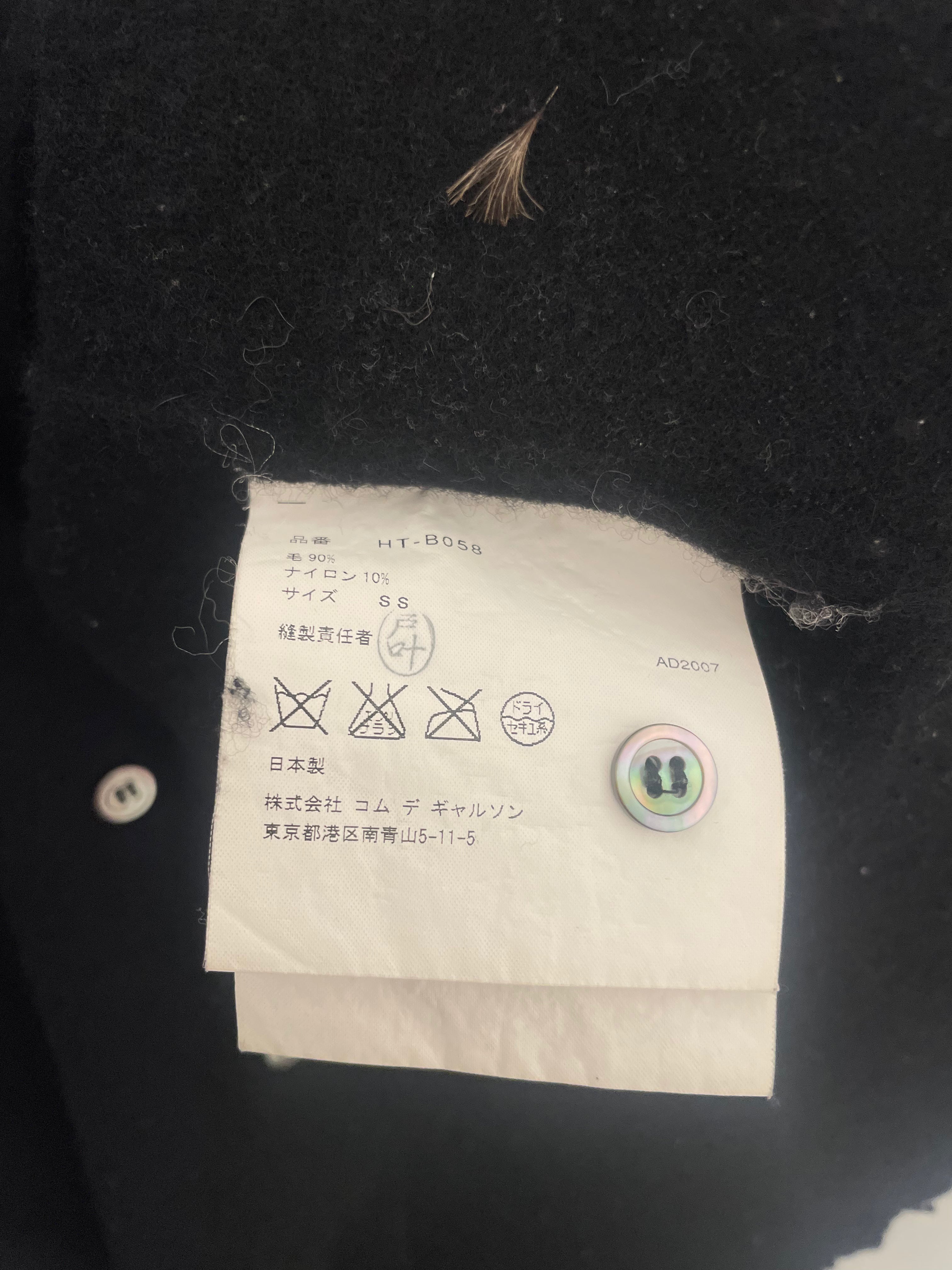 COMME des GARCONS/LS Shirt/S/Wool/BLK/HT-B058 view 4