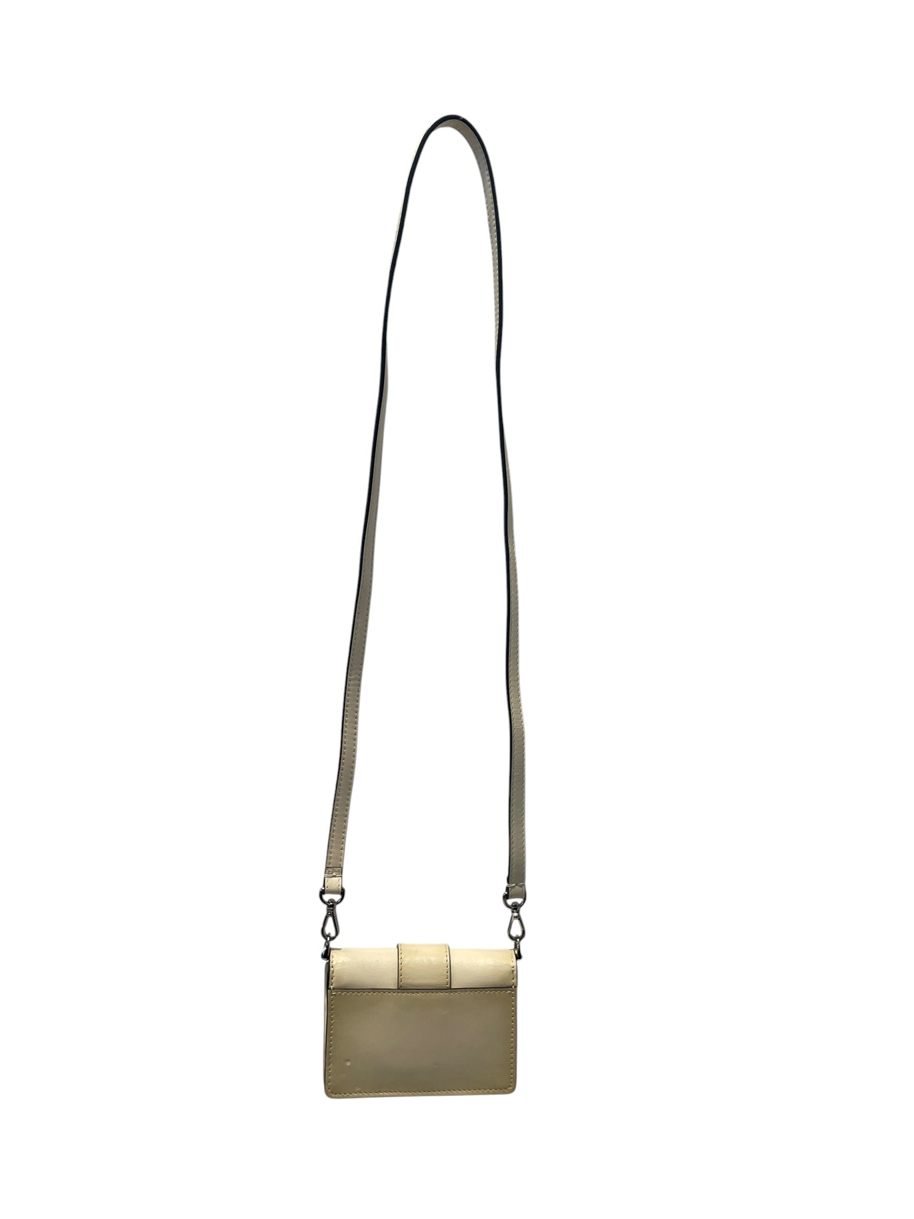 FENDI/Cross Body Bag/Leather/BEG/micro flat ff logo view 2