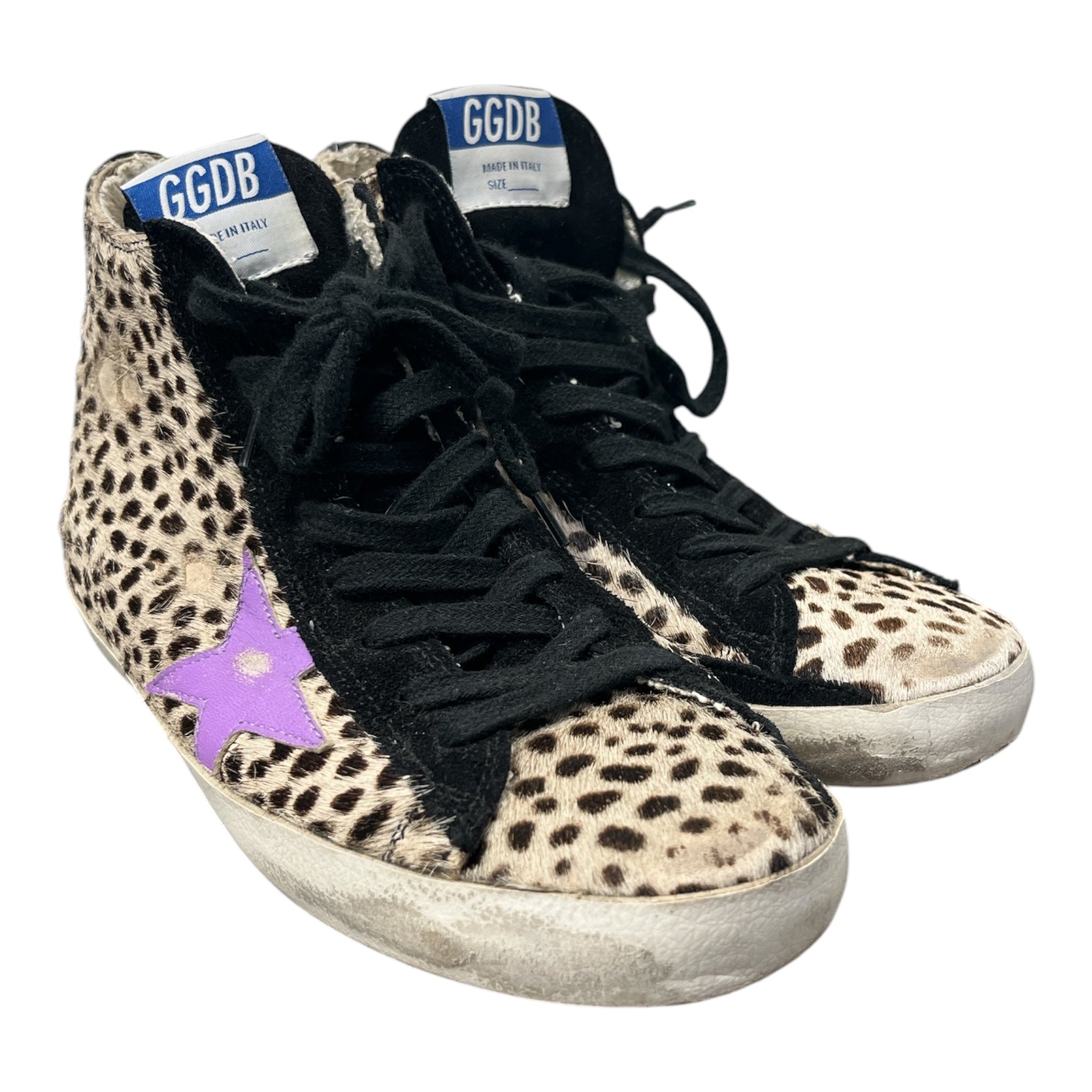 GOLDEN GOOSE/Hi-Sneakers/EU 36/Animal Pattern/CRM/CHEETAH/PRL STAR view 1