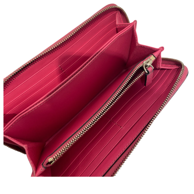 VALENTINO GARAVANI/Long Wallet/OS/Leather/PNK/Rock Studs Zip-up Long Wallet