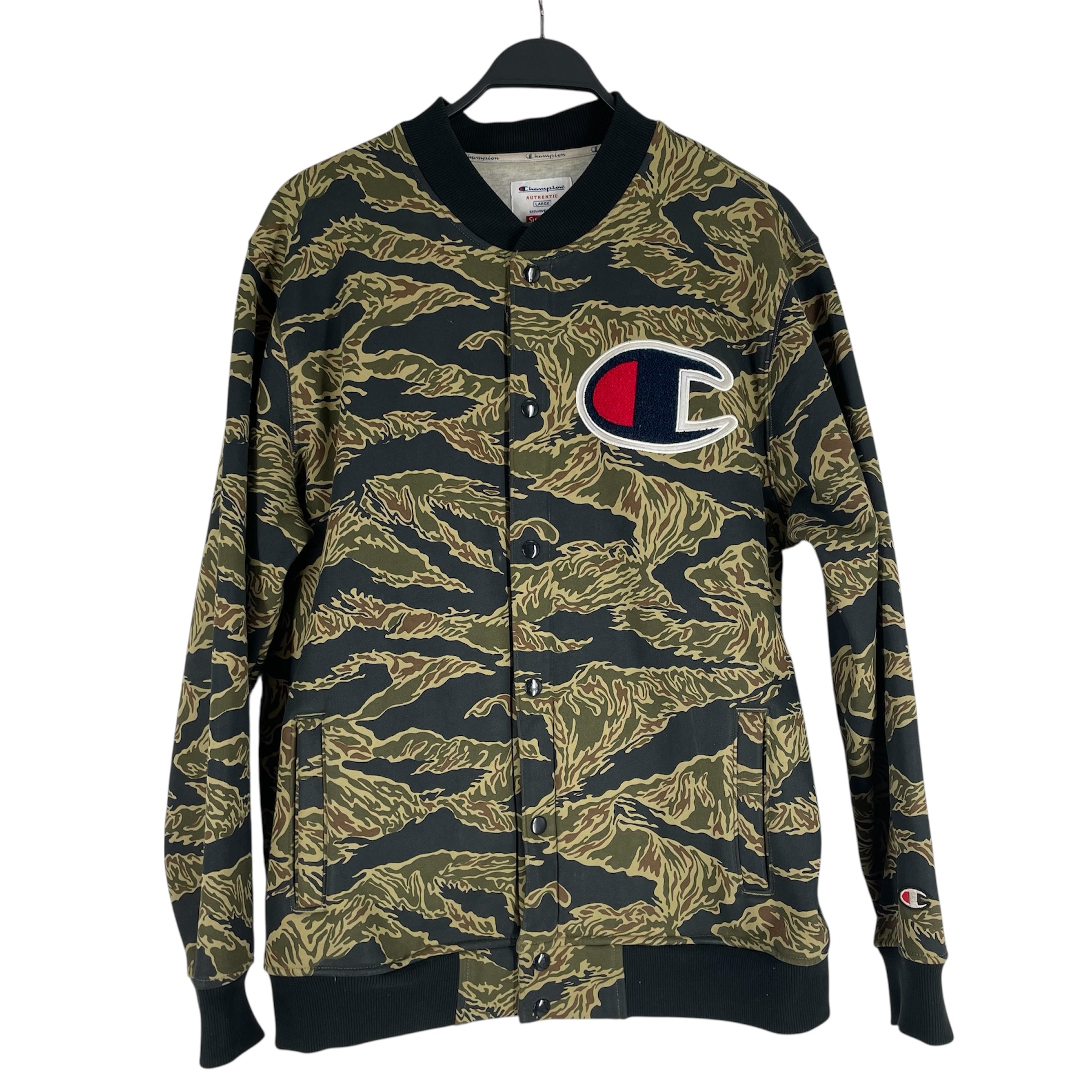 Supreme/Champion/Jacket/L/GRN/Camouflage/RN15763 BUTTON UP view 1
