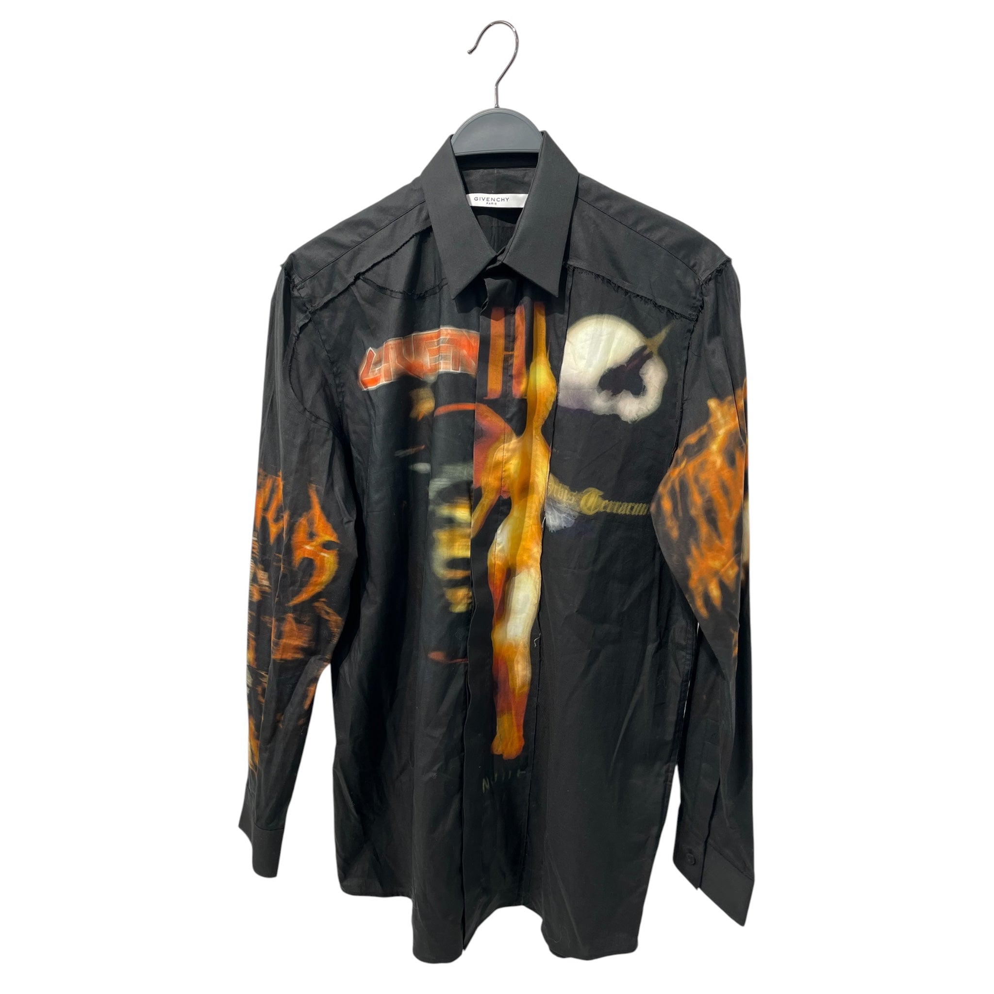GIVENCHY/LS Shirt/Cotton/BLK/Graphic/METAL HYBRID PRINT LS SHIRT view 1