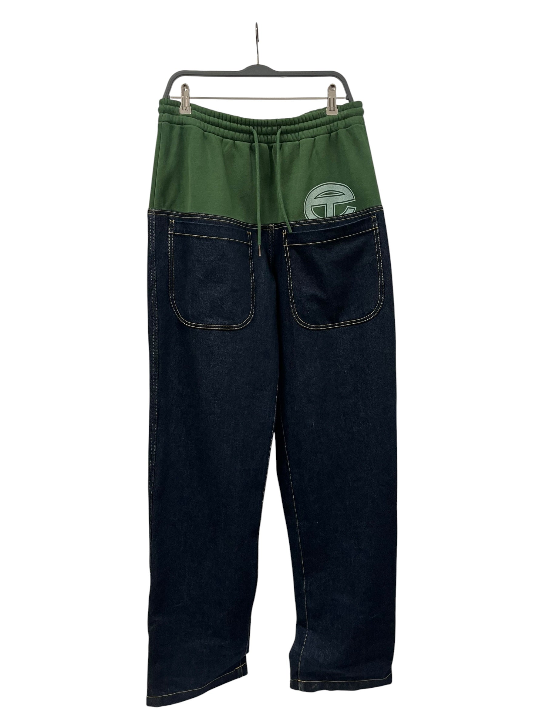 Telfar/Straight Pants/34/Cotton/NVY/Graphic/SAGGY SWEAT JEAN view 1