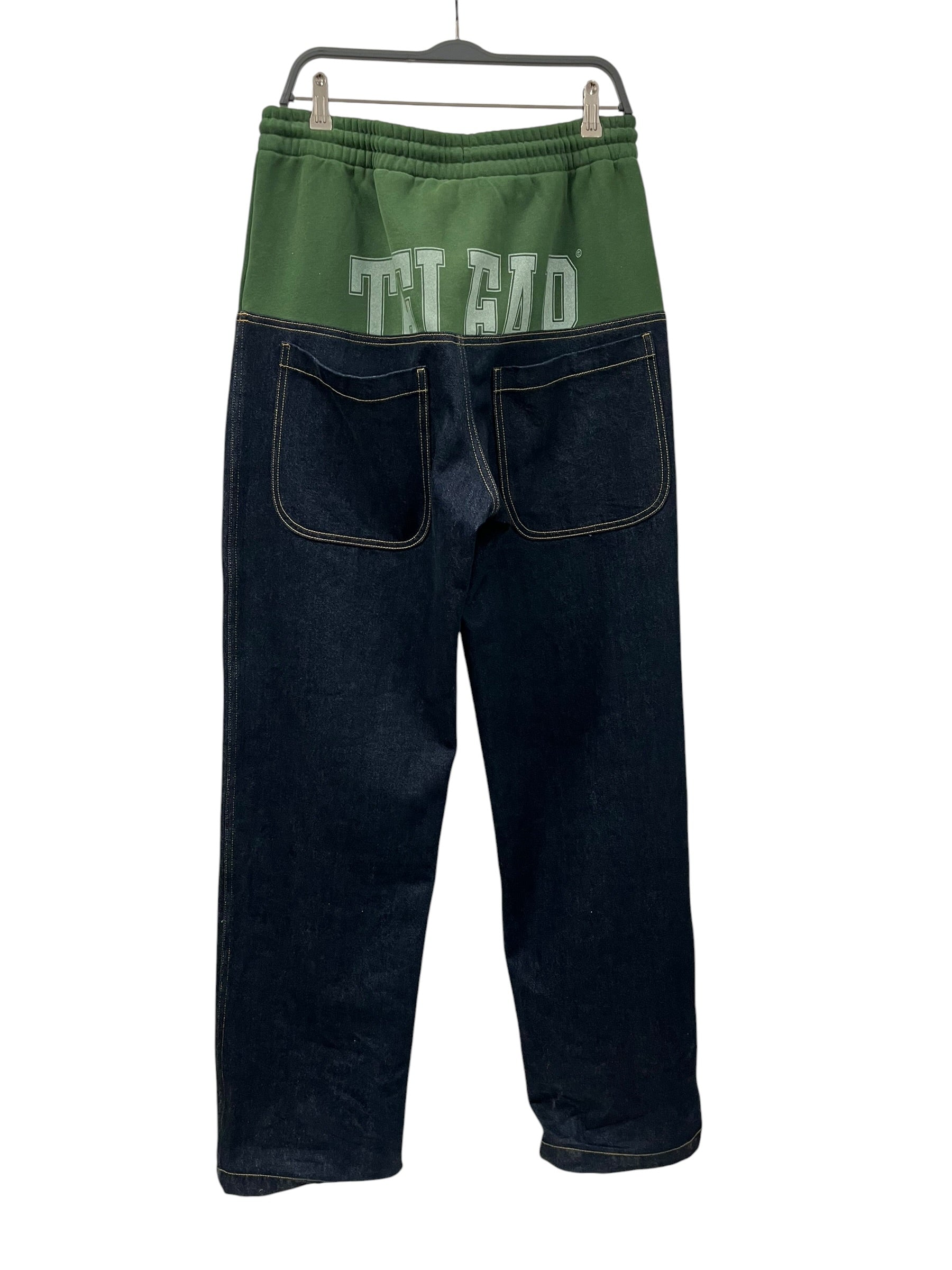Telfar/Straight Pants/34/Cotton/NVY/Graphic/SAGGY SWEAT JEAN view 2