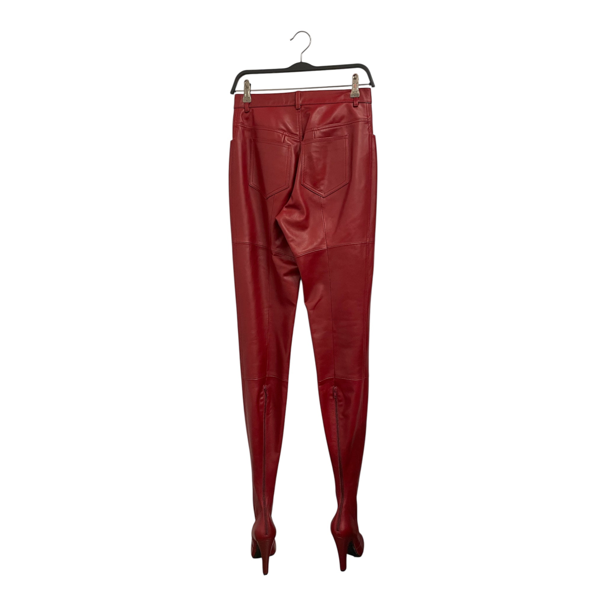 SAINT LAURENT/Skinny Pants/red leather boots built in view 2