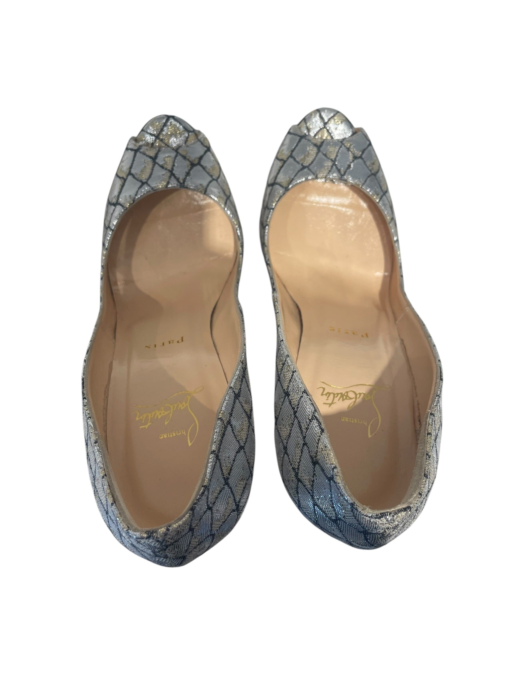 Christian Louboutin/Heels/EU 39.5/All Over Print/SLV/Youpi 120 Pump view 3