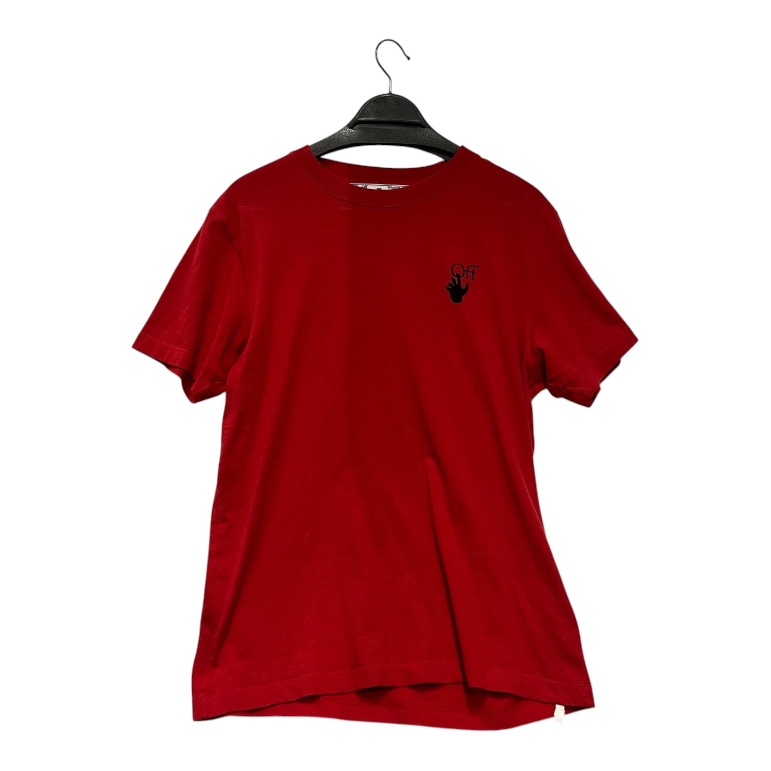 OFF-WHITE/T-Shirt/M/Cotton/RED/Graphic/spray marker view 1