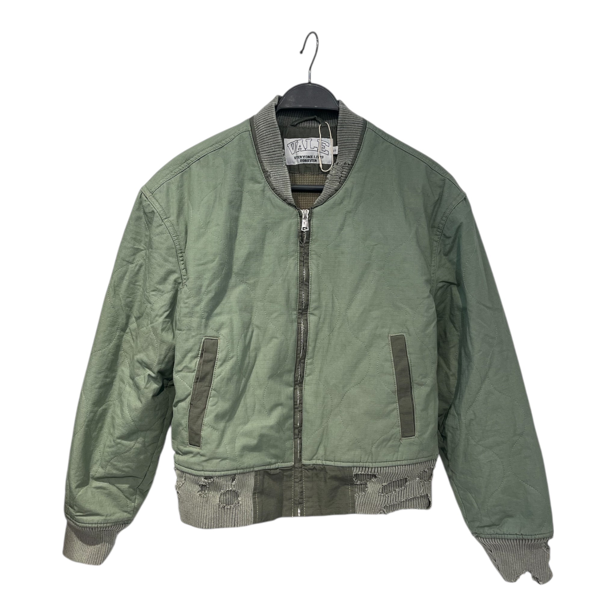 Vale/Blouson/S/Cotton/KHK/VALELIVES DISTRESSED BOMBER view 1