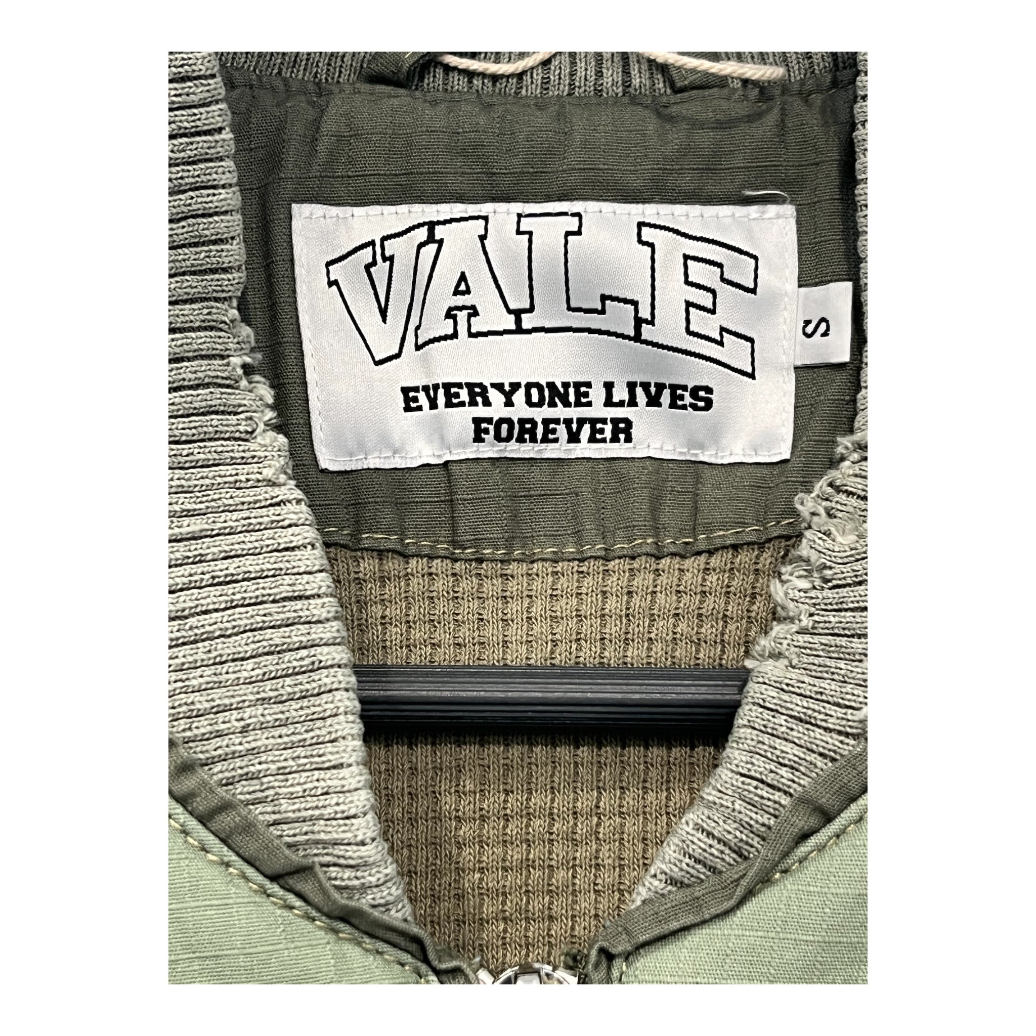 Vale/Blouson/S/Cotton/KHK/VALELIVES DISTRESSED BOMBER view 3