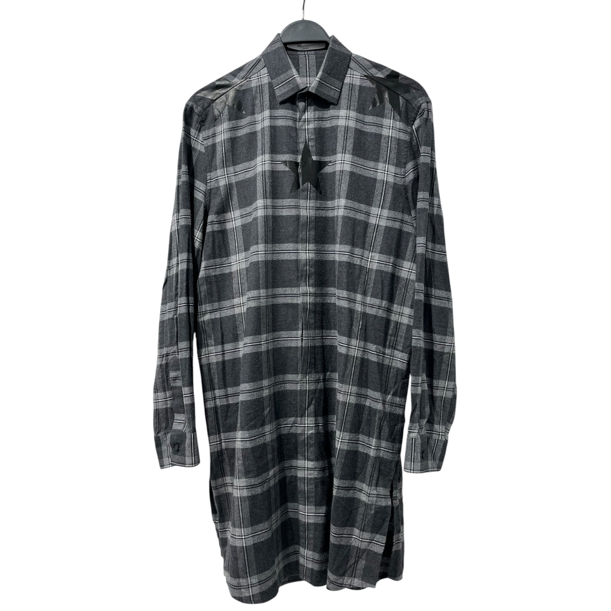 GIVENCHY/LS Shirt/S/Cotton/GRY/Plaid/TISCI ERA STAR PRINT FLANNEL view 1