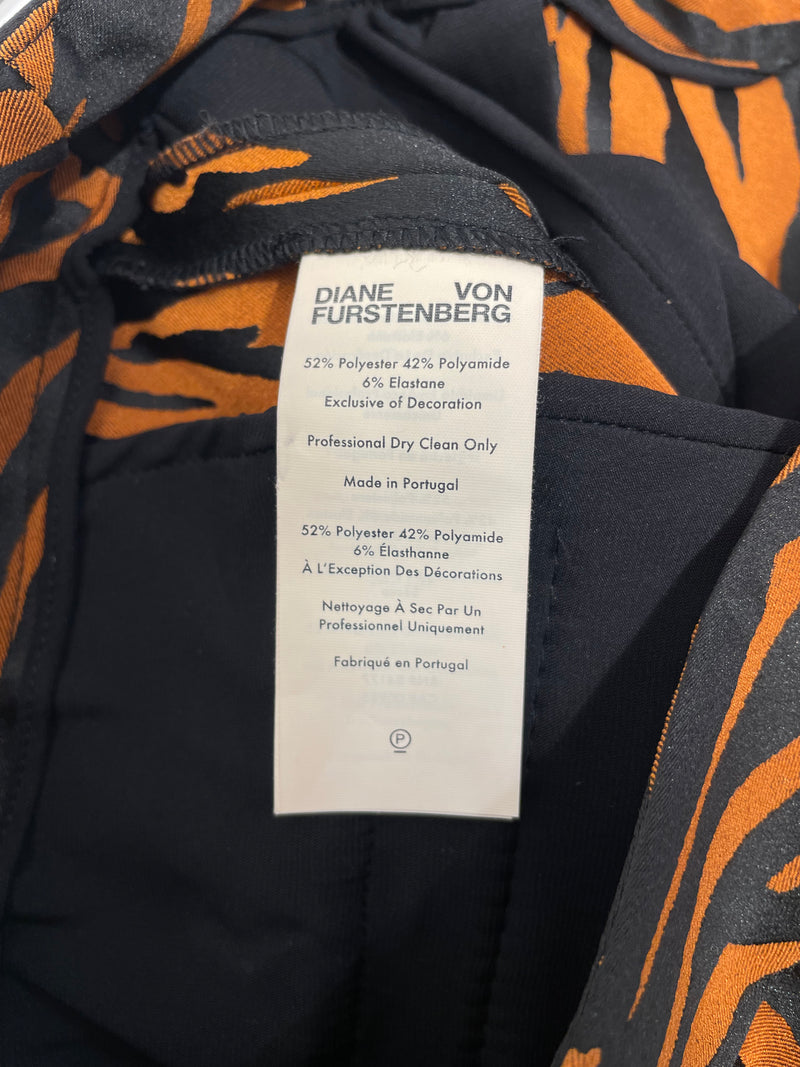 DIANE von FURSTENBERG/Straight Pants/4/Animal Pattern/Polyester/ORN/Tiger Print