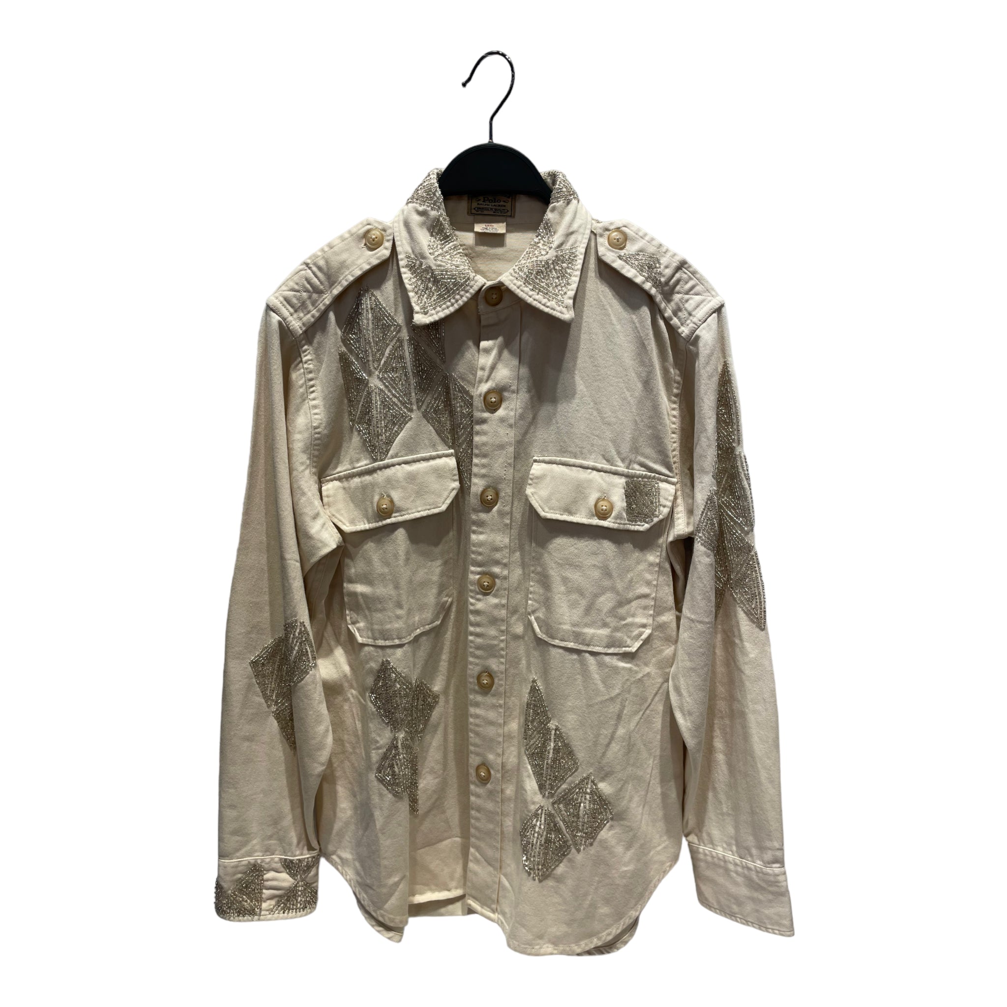 POLO RALPH LAUREN/Military Jkt/S/IVR/Cotton/ view 1