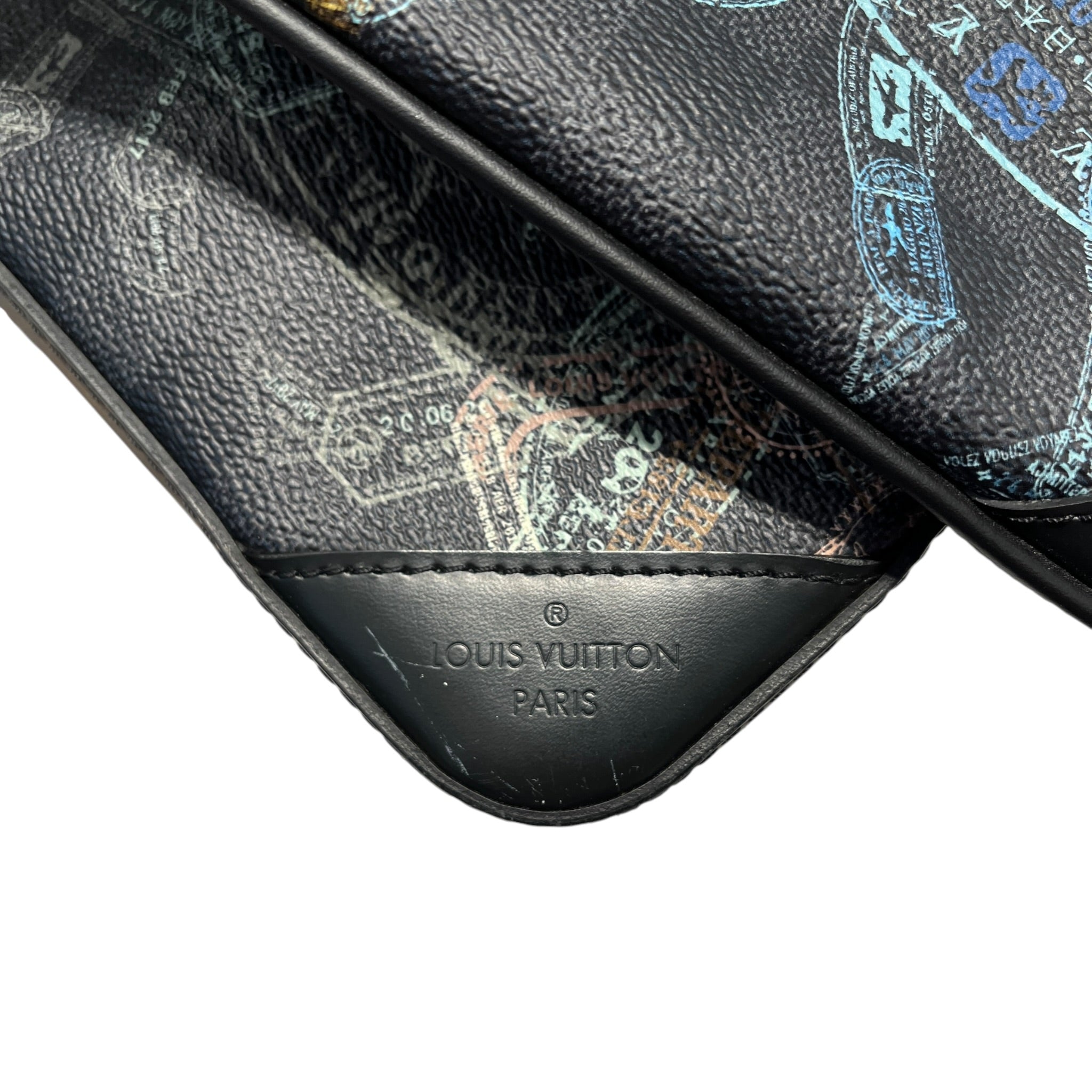 LOUIS VUITTON/Cross Body Bag/Hombre Check/Leather/GRY/DAMIER GRAPHITE ANIMALS MESSEN view 9