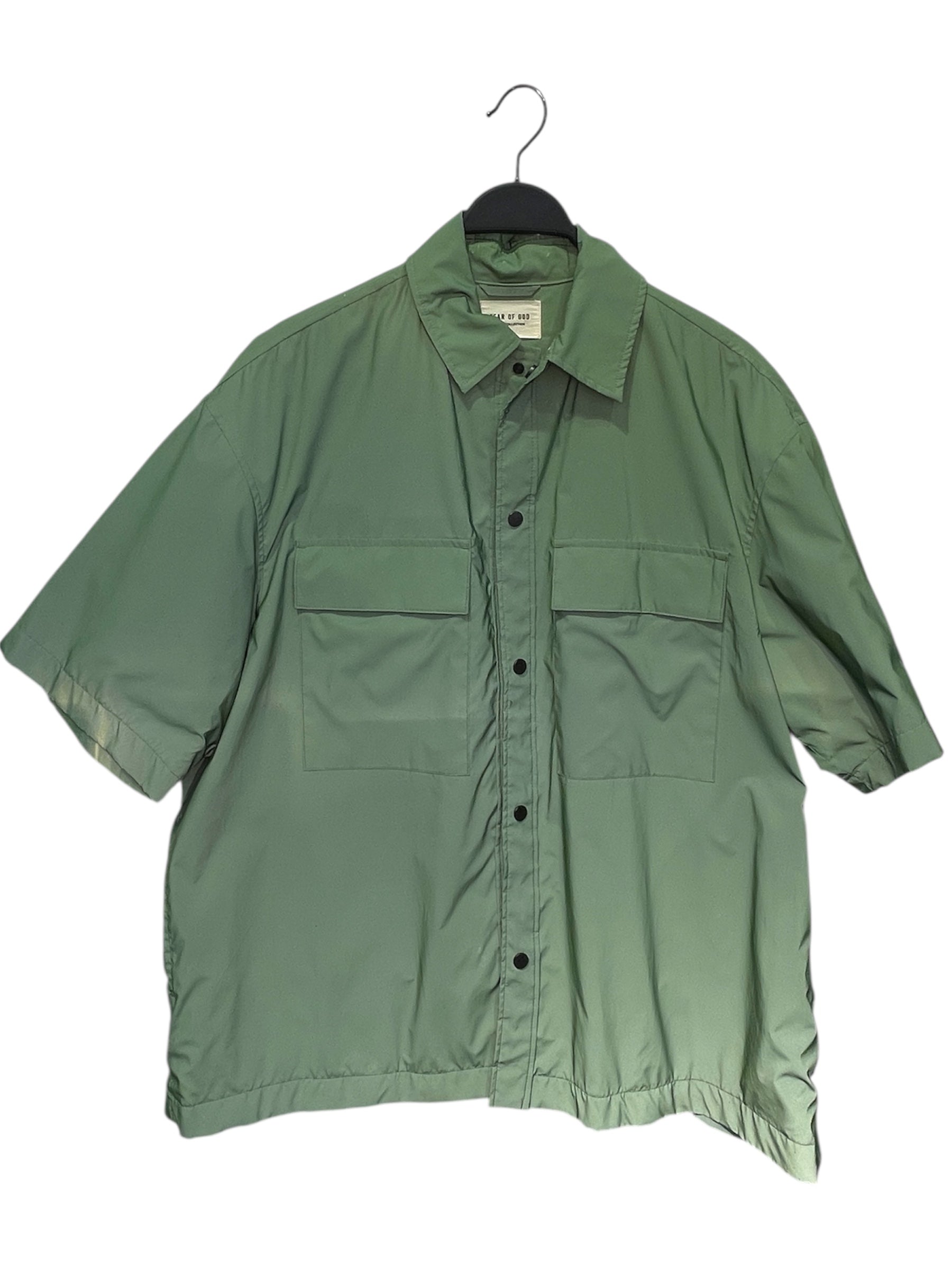 FEAR OF GOD/SS Shirt/XS/Nylon/GRN/reflective/SIXTH COLLECTION view 1