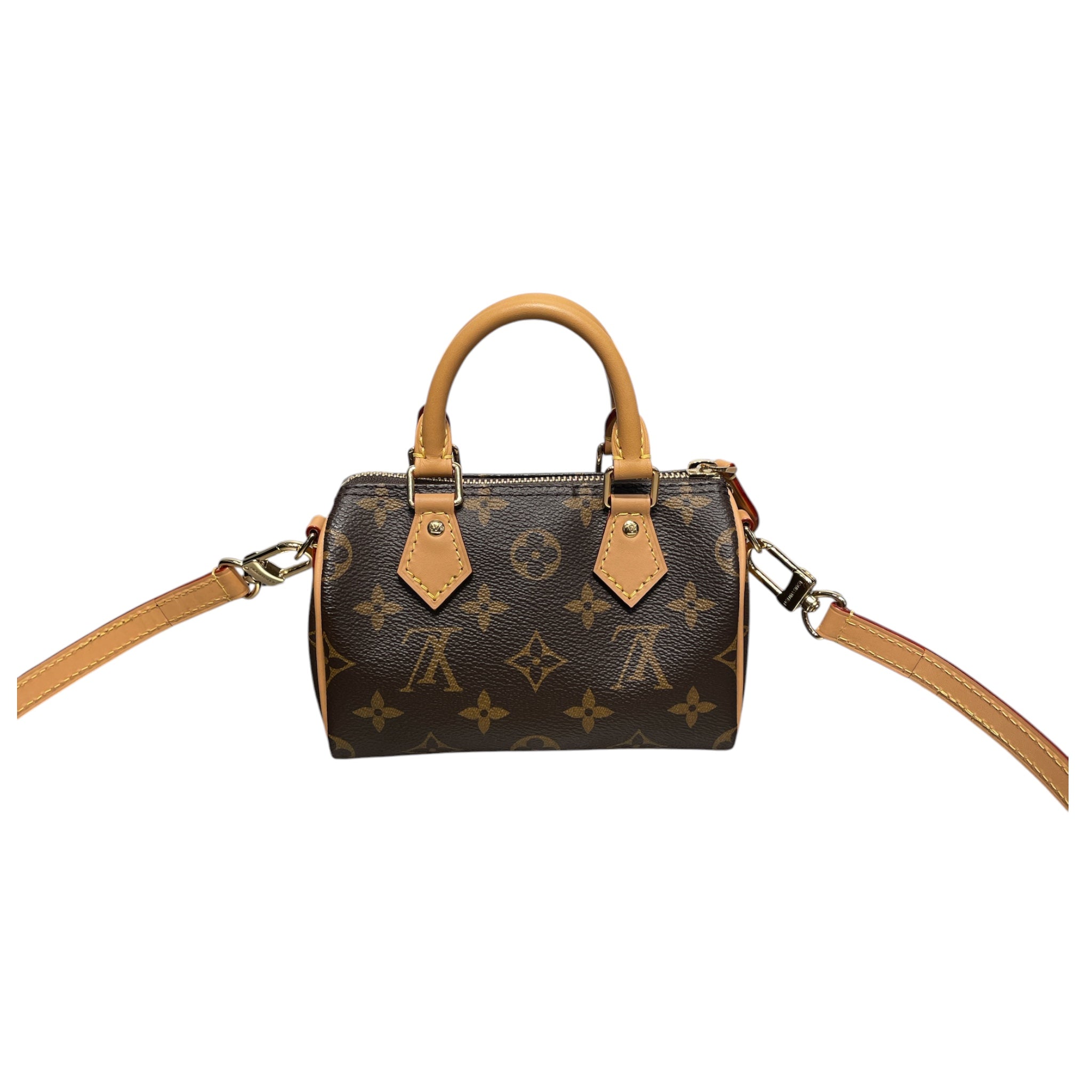 LOUIS VUITTON/Hand Bag/Monogram/Leather/BRW/NANO SPEEDY view 2