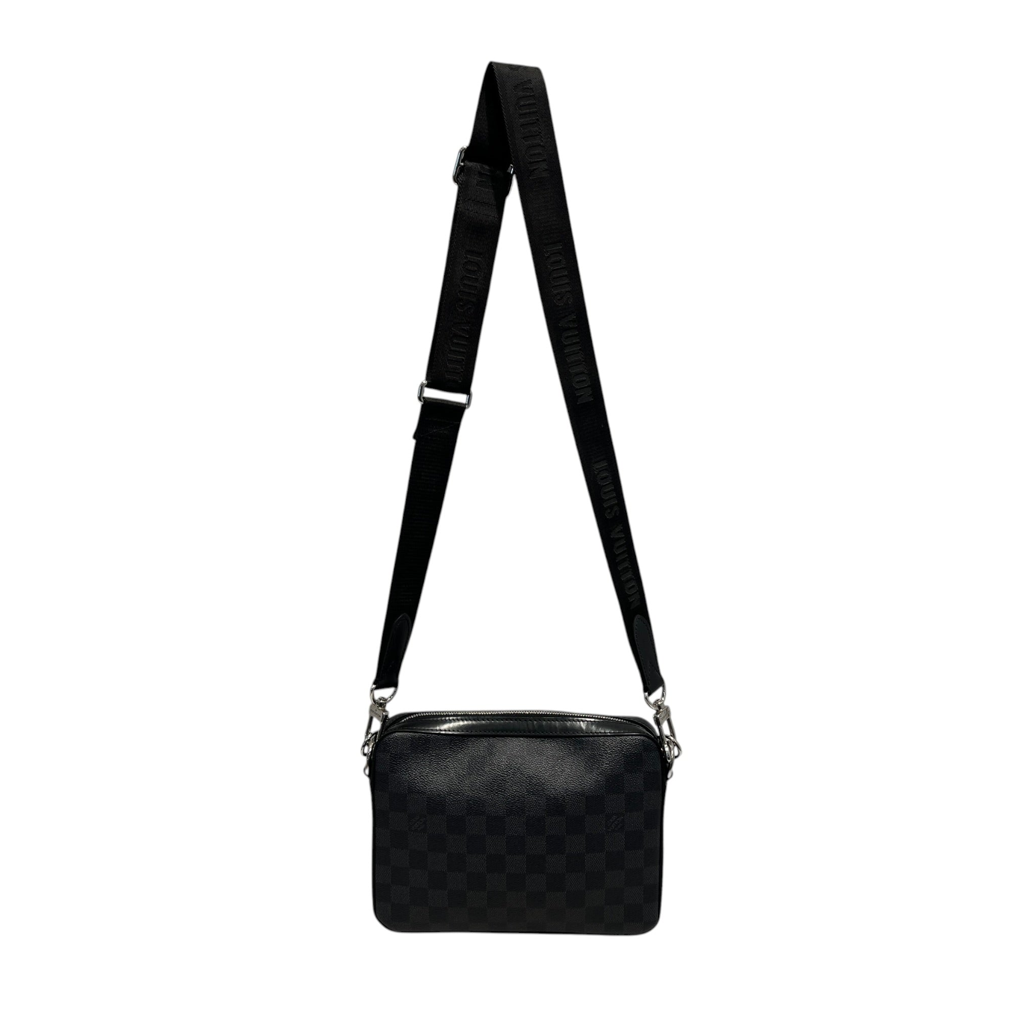 LOUIS VUITTON/Cross Body Bag/Hombre Check/Leather/GRY/DAMIER GRAPHITE ANIMALS MESSEN view 2